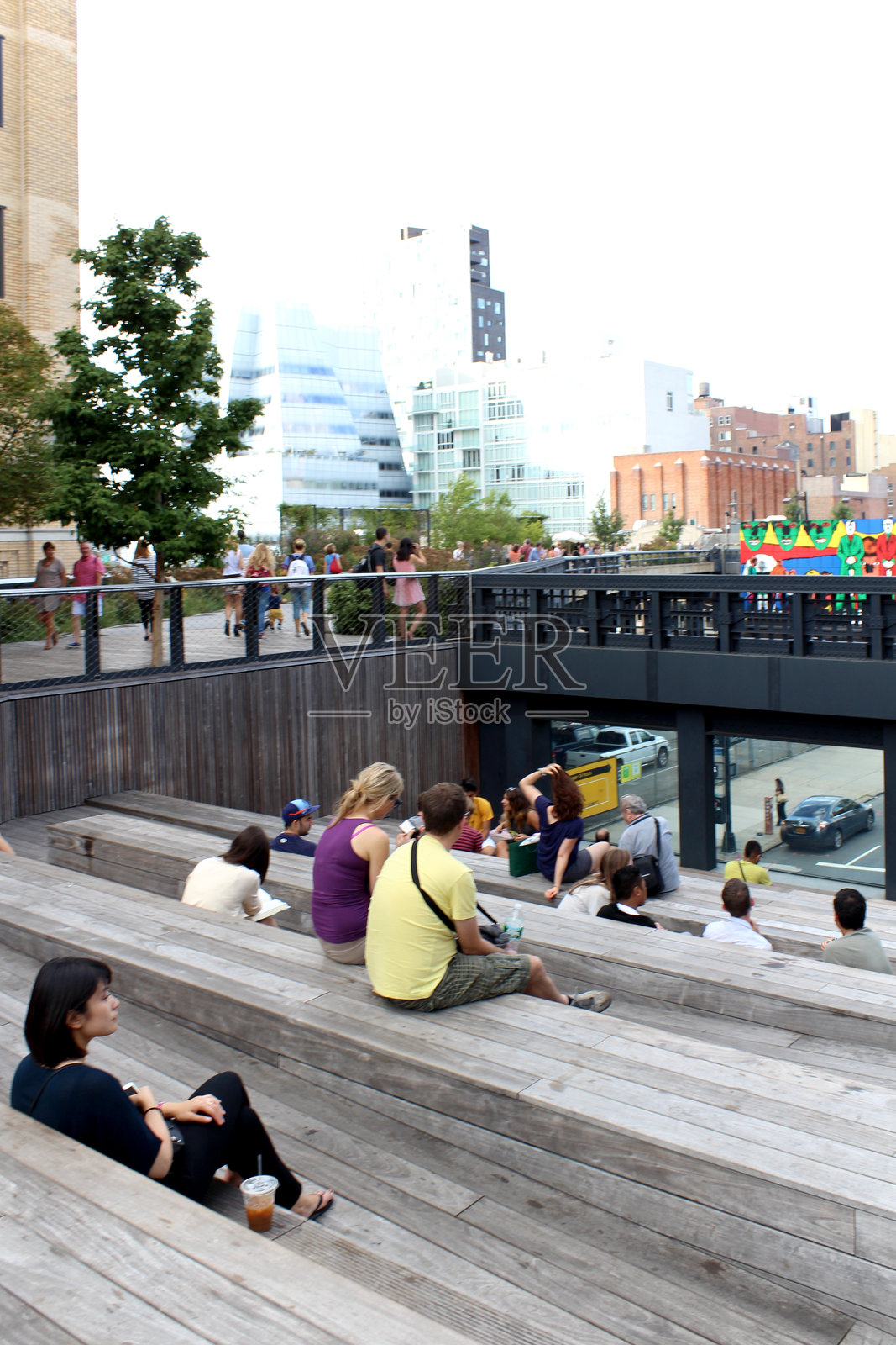 高线公园。纽约市。高架步行公园照片摄影图片