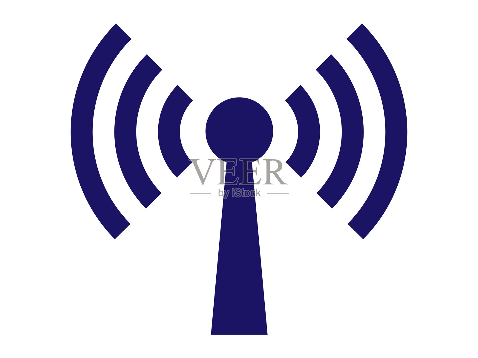 无线电波图标插图（通信标志）插画图片素材