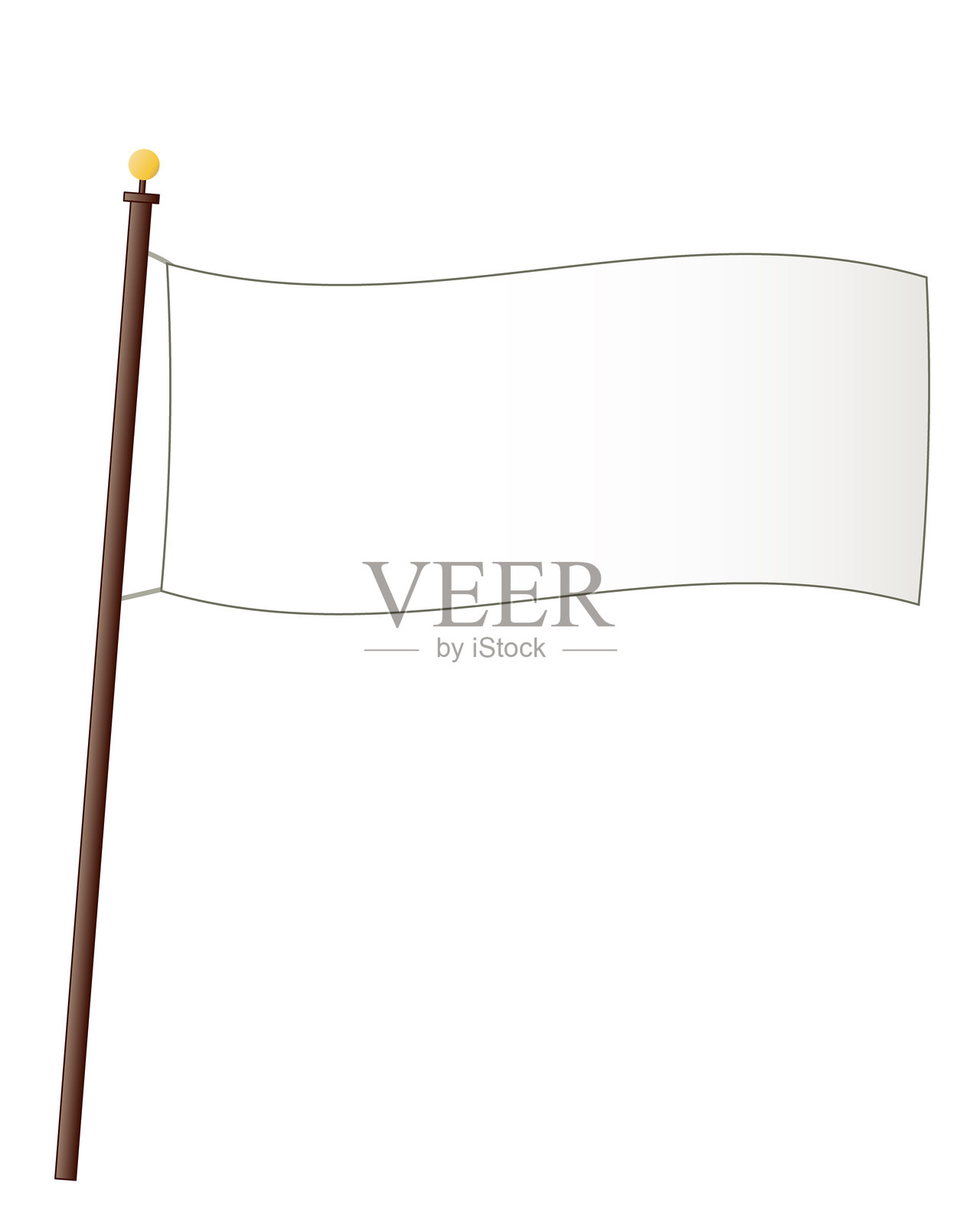 空白旗帜的插图插画图片素材