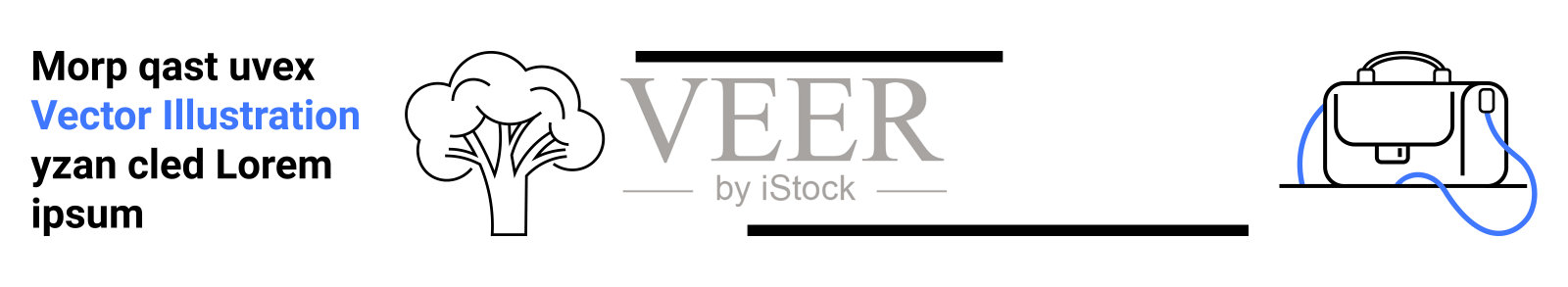 现代矢量艺术中的树木和背包插图与文本元素插画图片素材