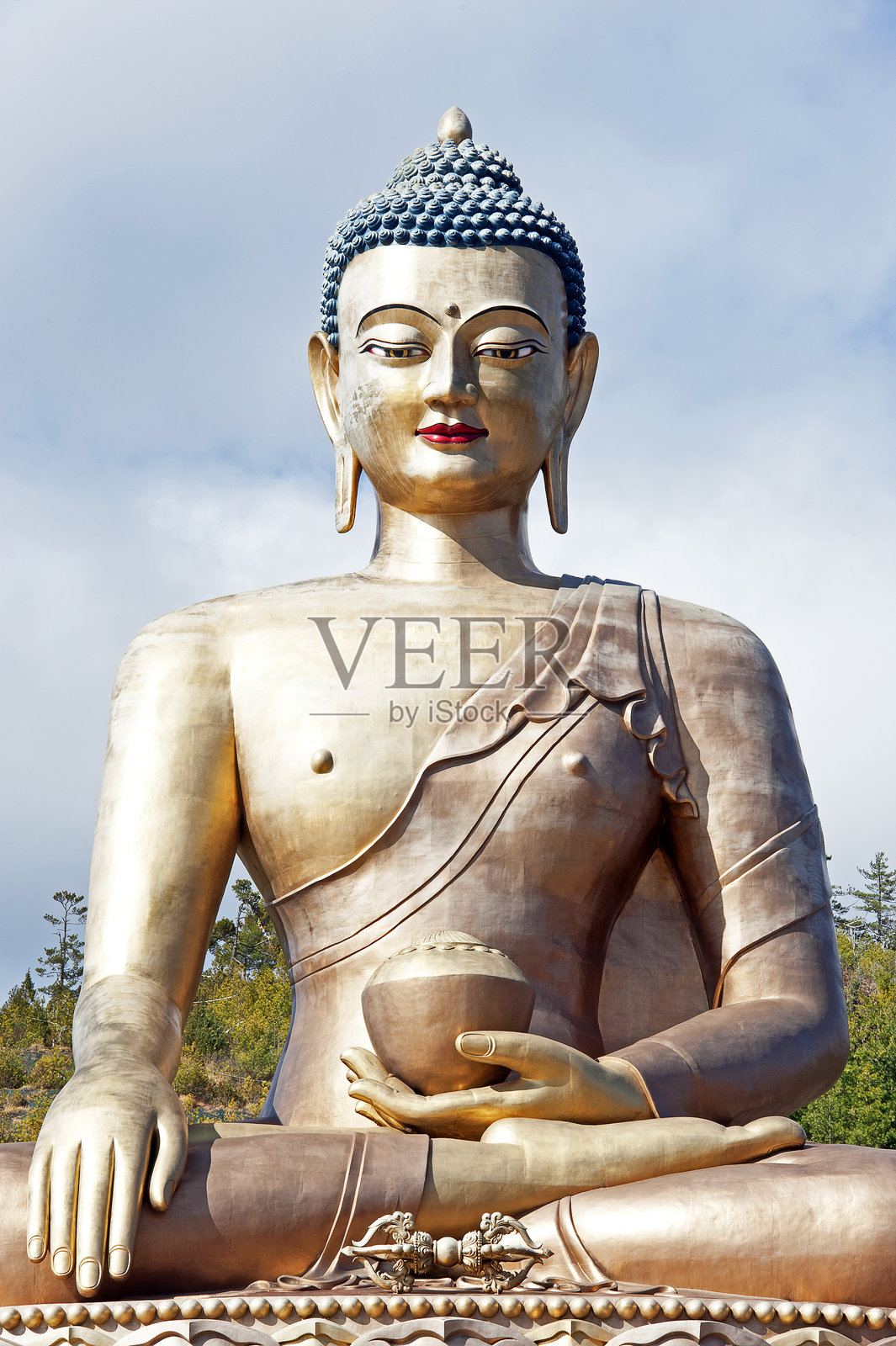 布丹廷布的大佛多登玛雕像照片摄影图片