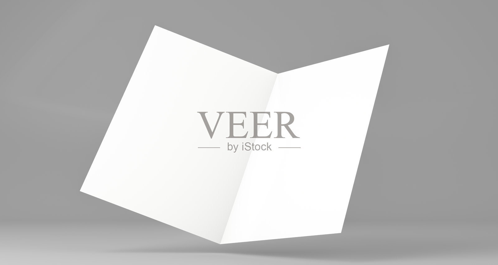 3D白色空白宣传册模型。照片摄影图片