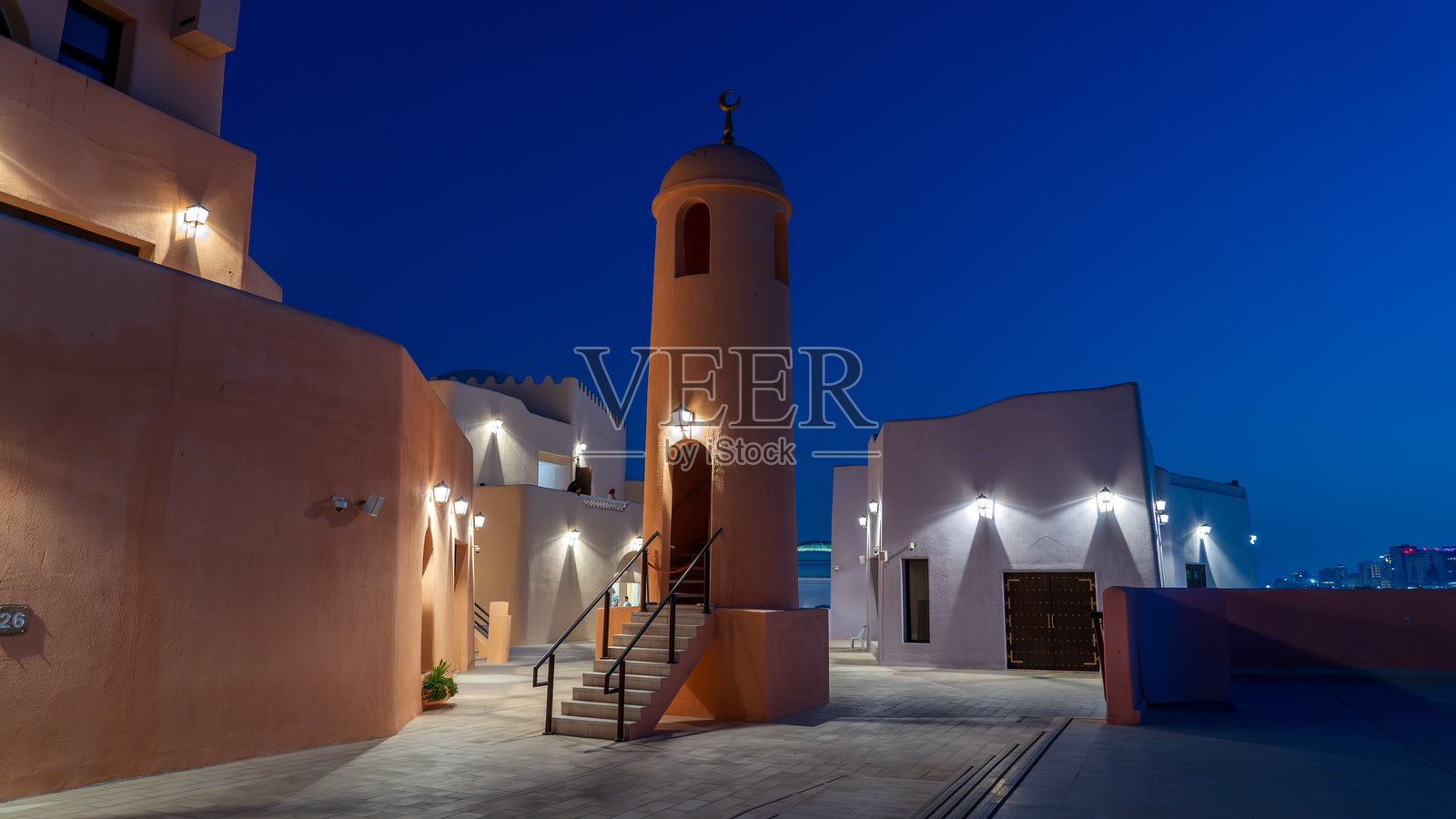 卡塔尔的MENA地区：充满活力的城市景观照片摄影图片