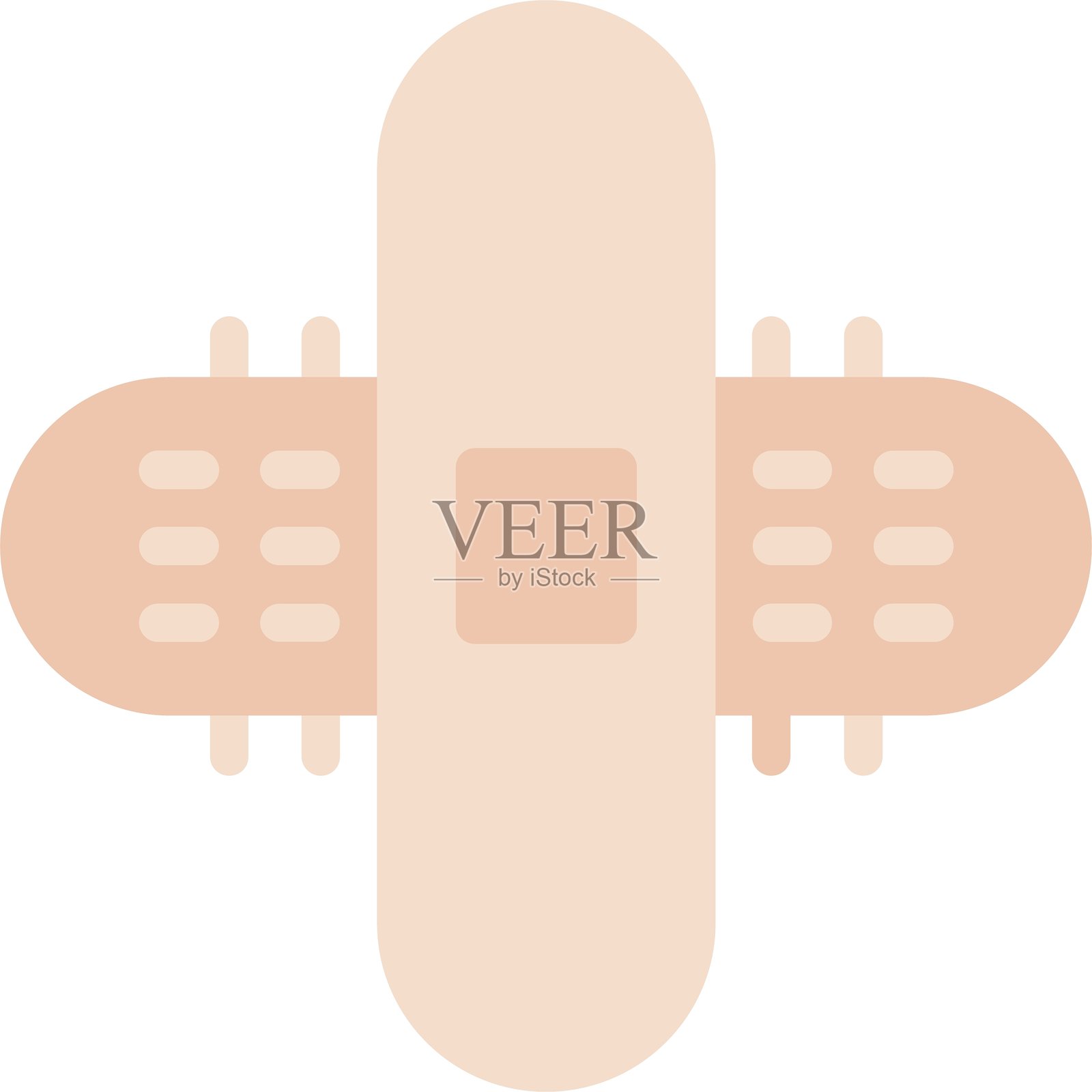 绷带扁平图标设计插画图片素材