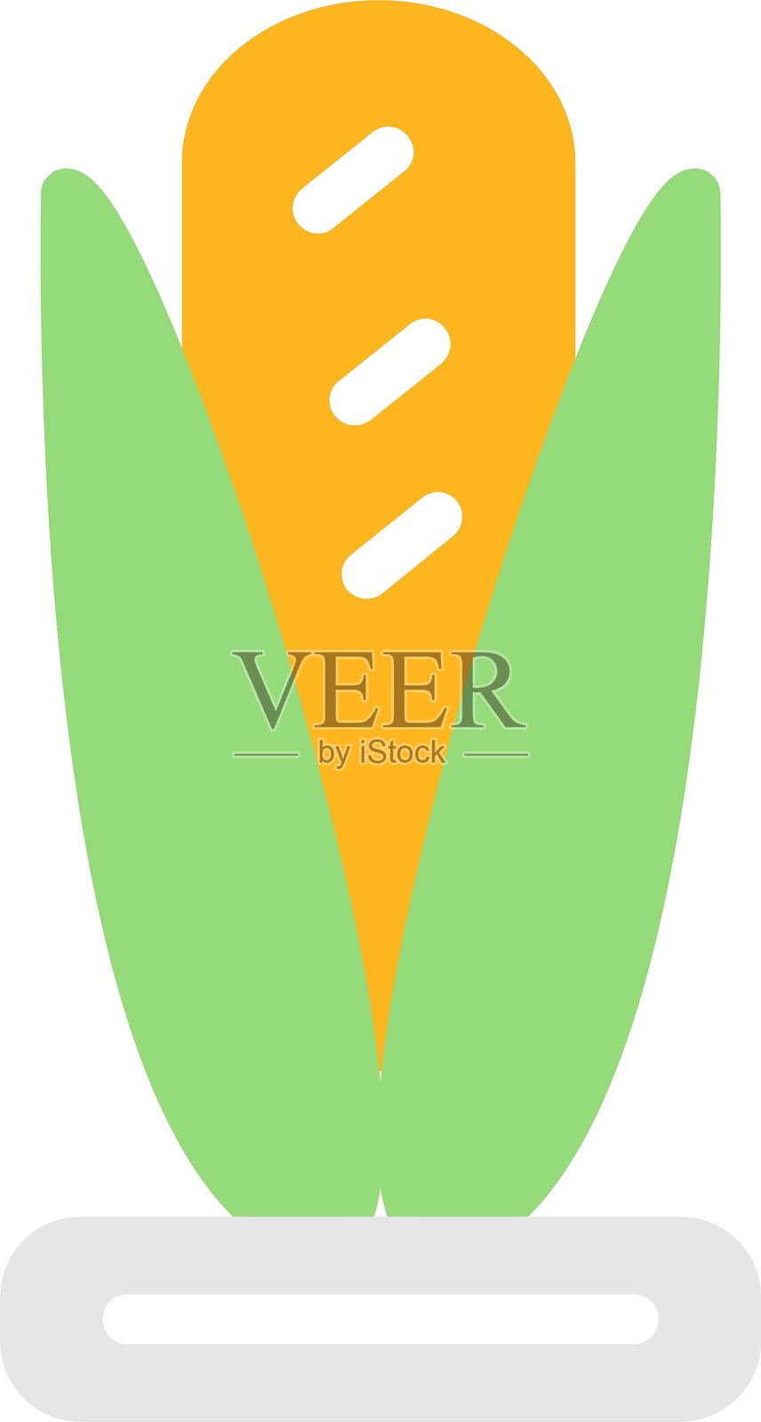 玉米棒扁平图标设计插画图片素材