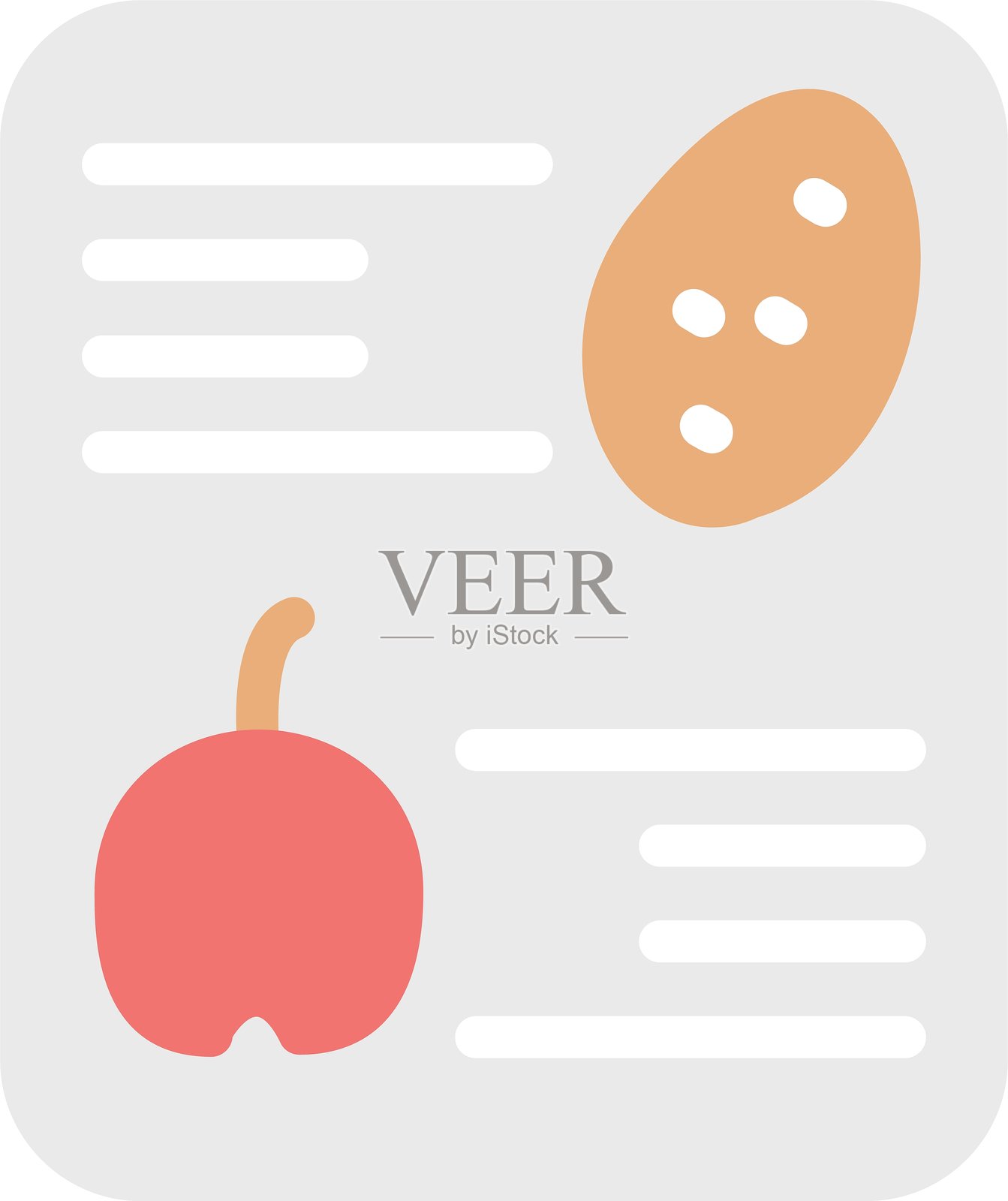 餐饮计划扁平图标设计插画图片素材