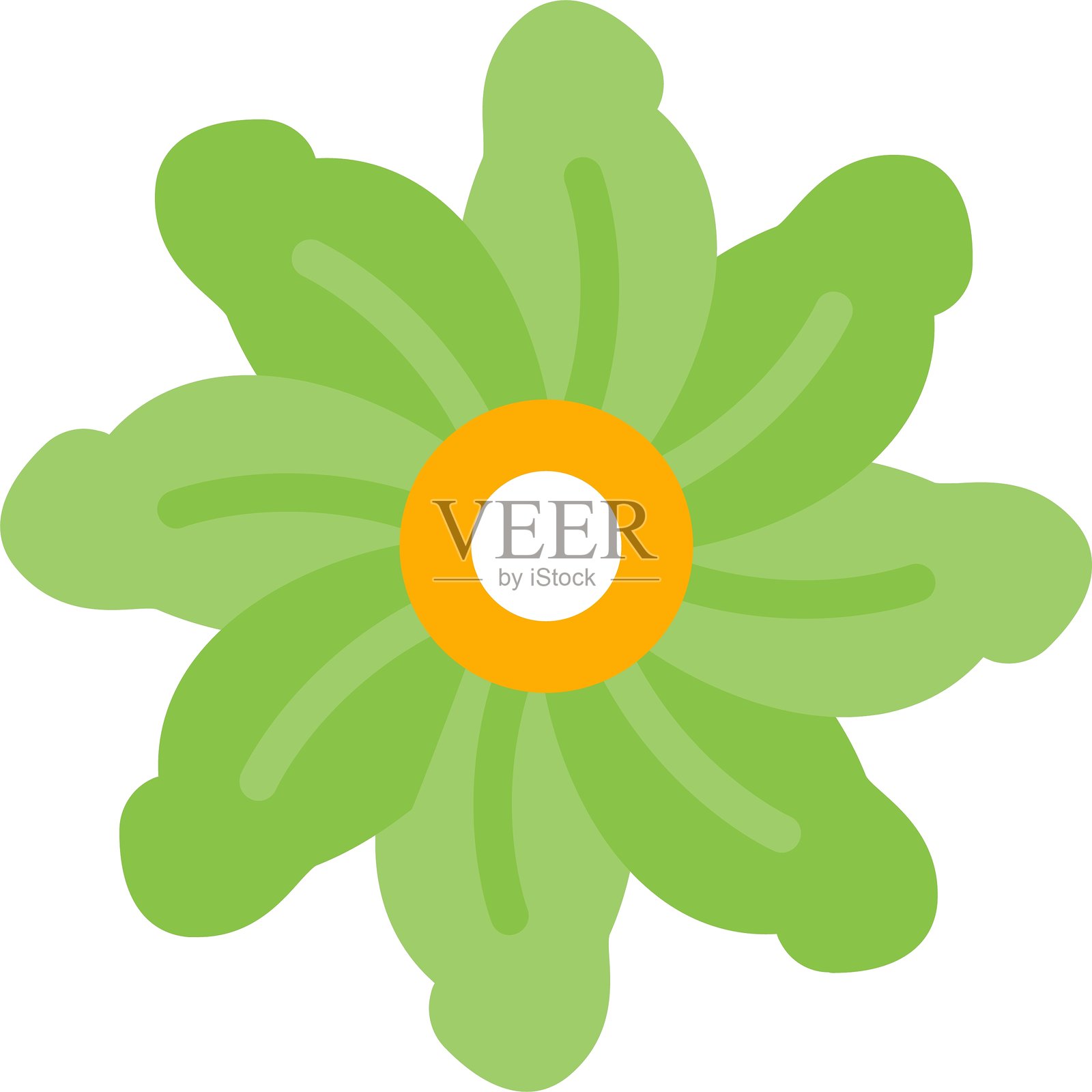 花卉扁平图标设计插画图片素材