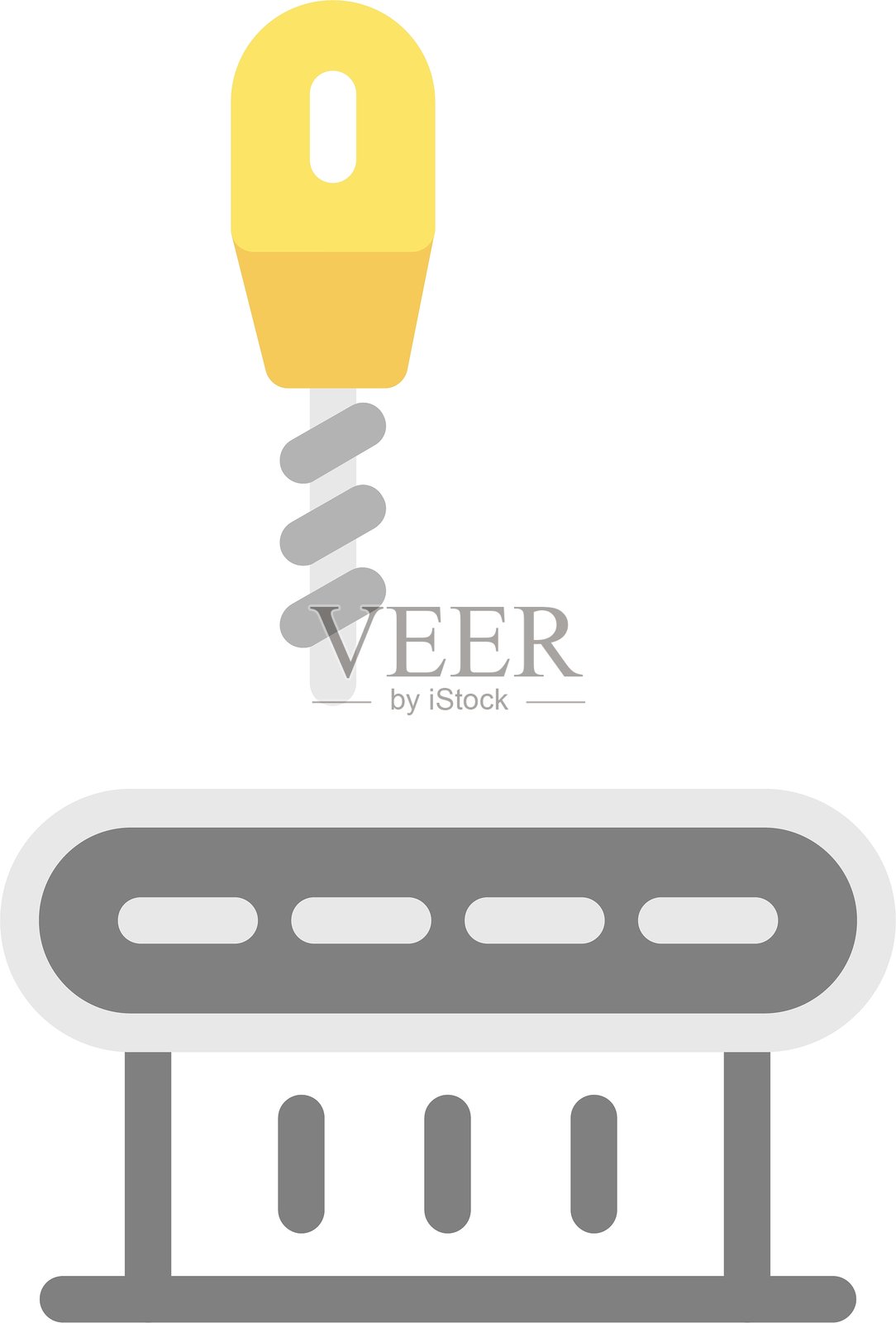 CNC机床扁平图标设计插画图片素材