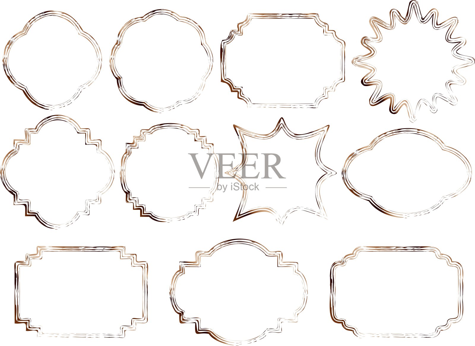 框刷 3，18 棕色插画图片素材