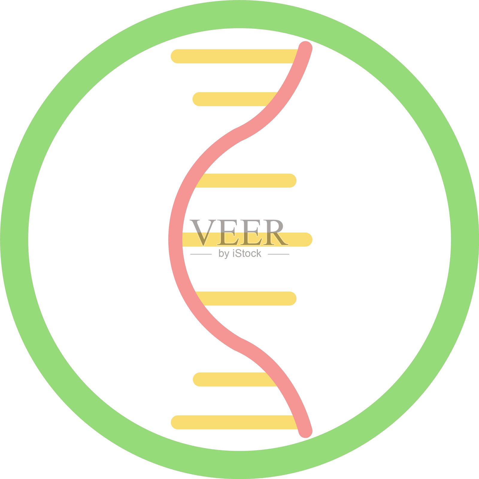 基因蛋白平面图标设计插画图片素材