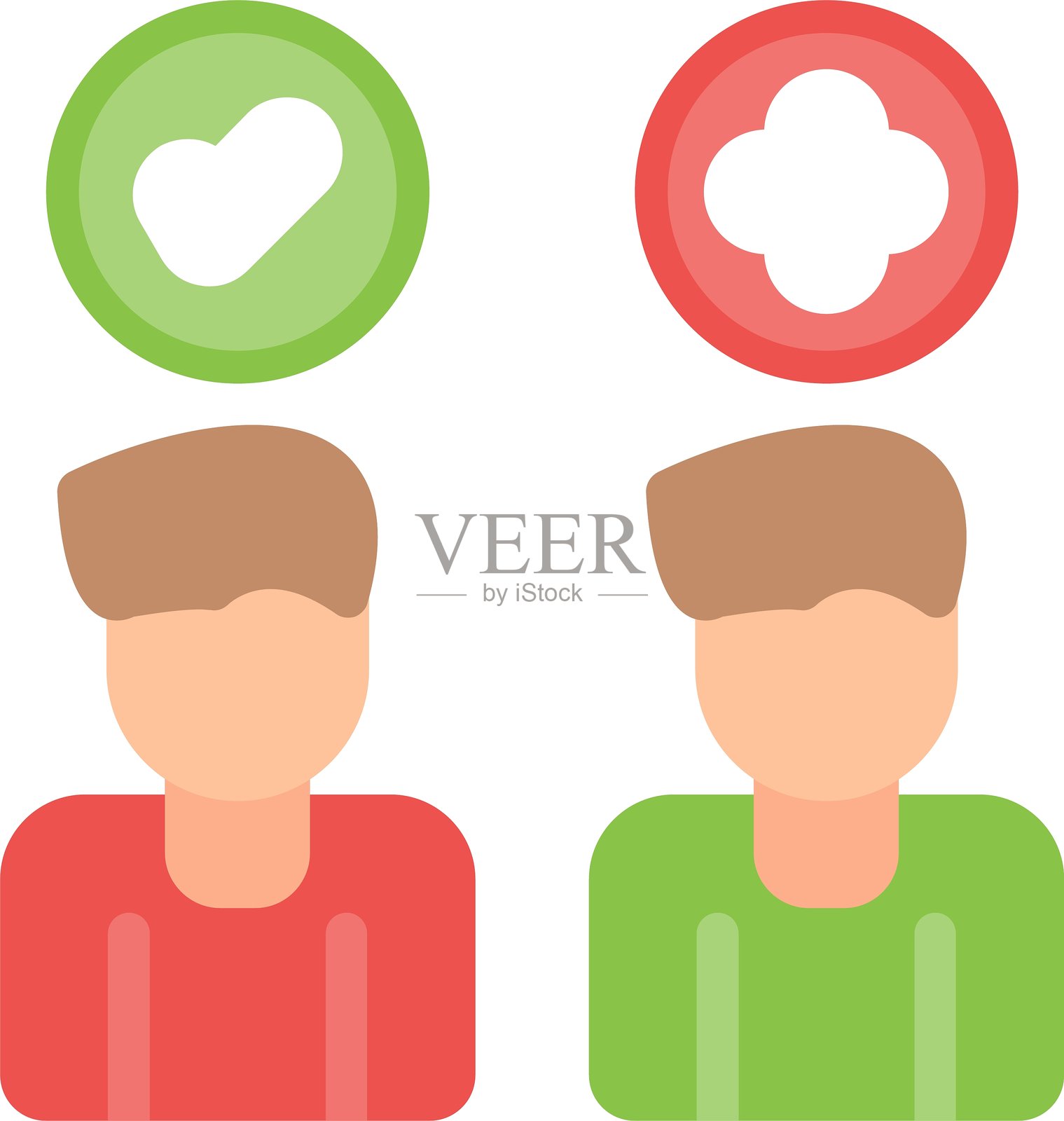 决策扁平图标设计插画图片素材