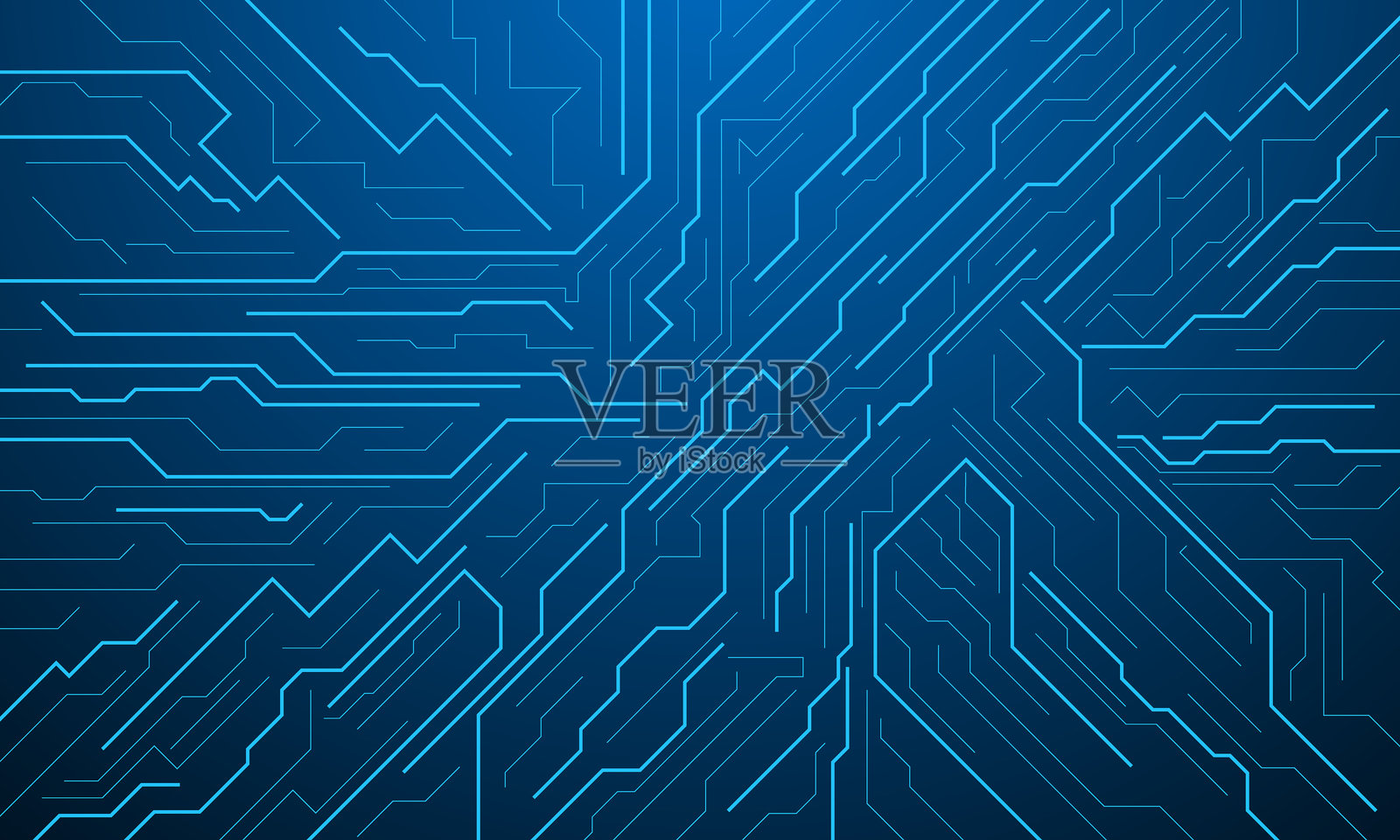 未来派电路板矢量图，电子主板，通信与工程概念，高科技数字技术概念插画图片素材