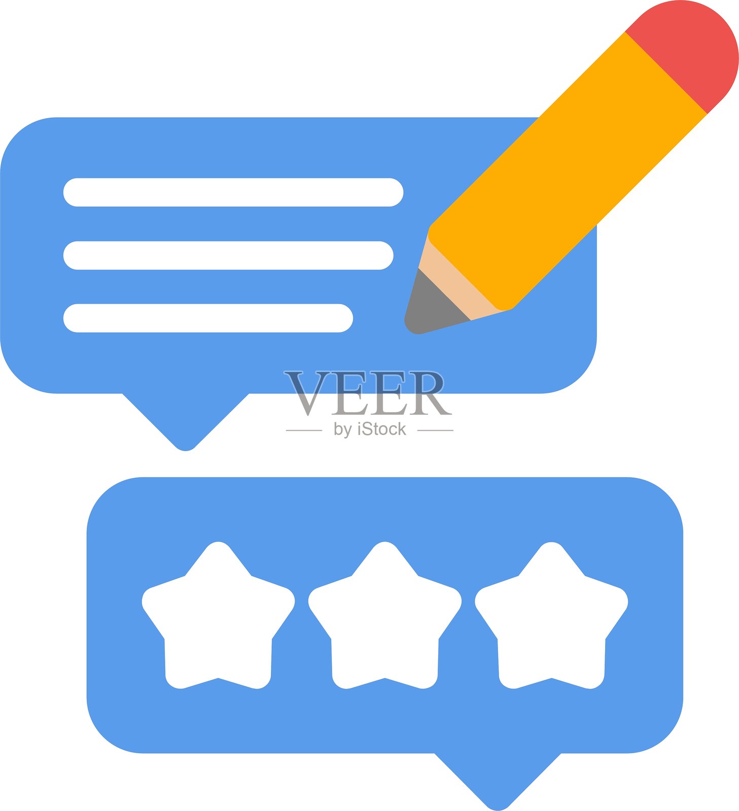 反馈扁平图标设计插画图片素材