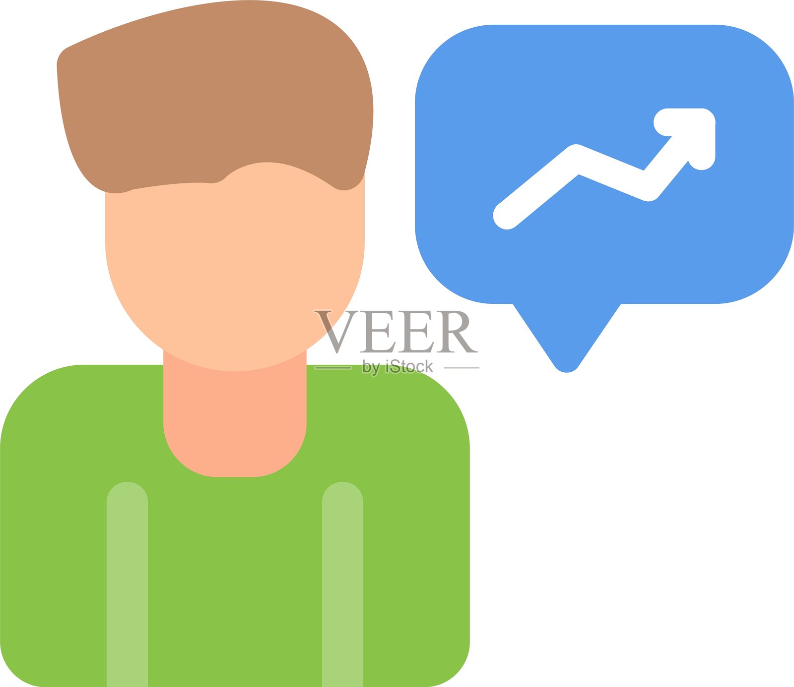 创业教练扁平图标设计插画图片素材