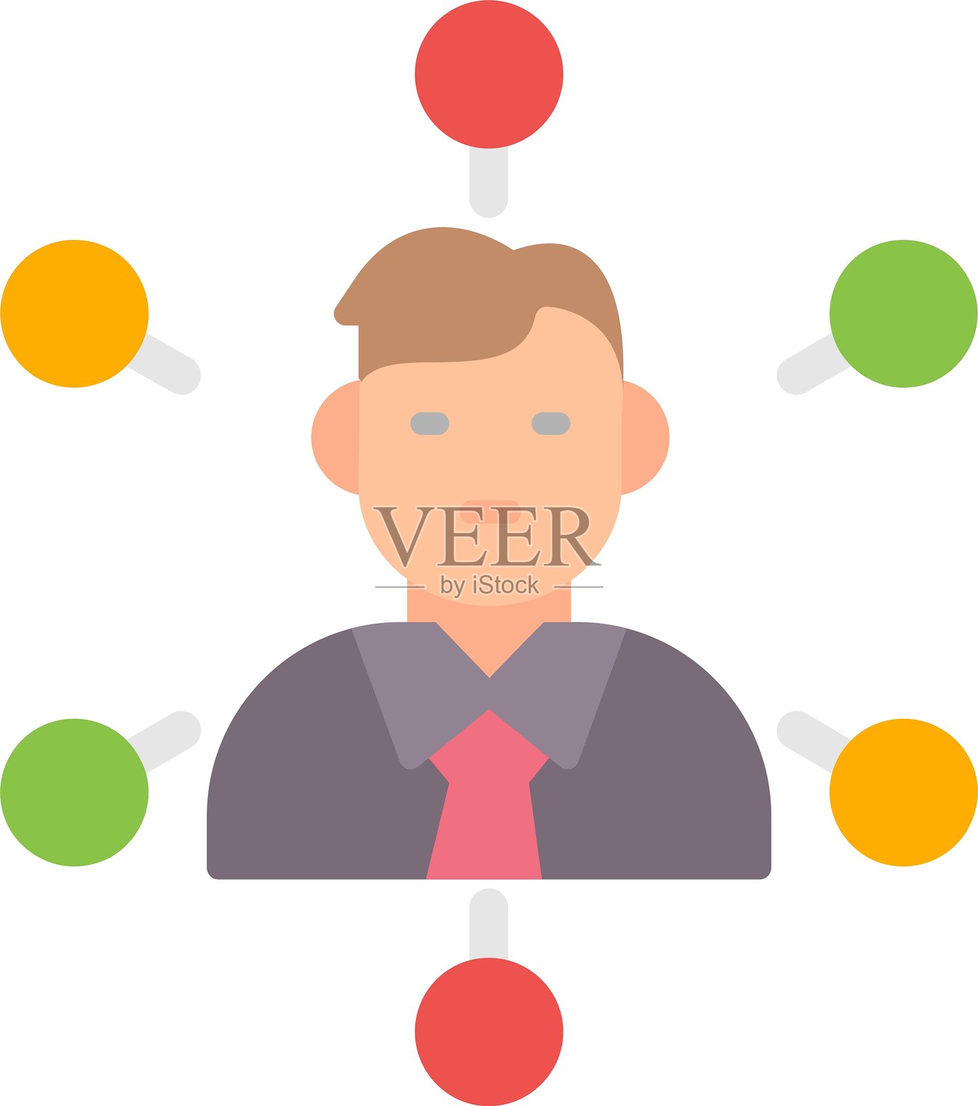 跨职能团队扁平图标设计插画图片素材