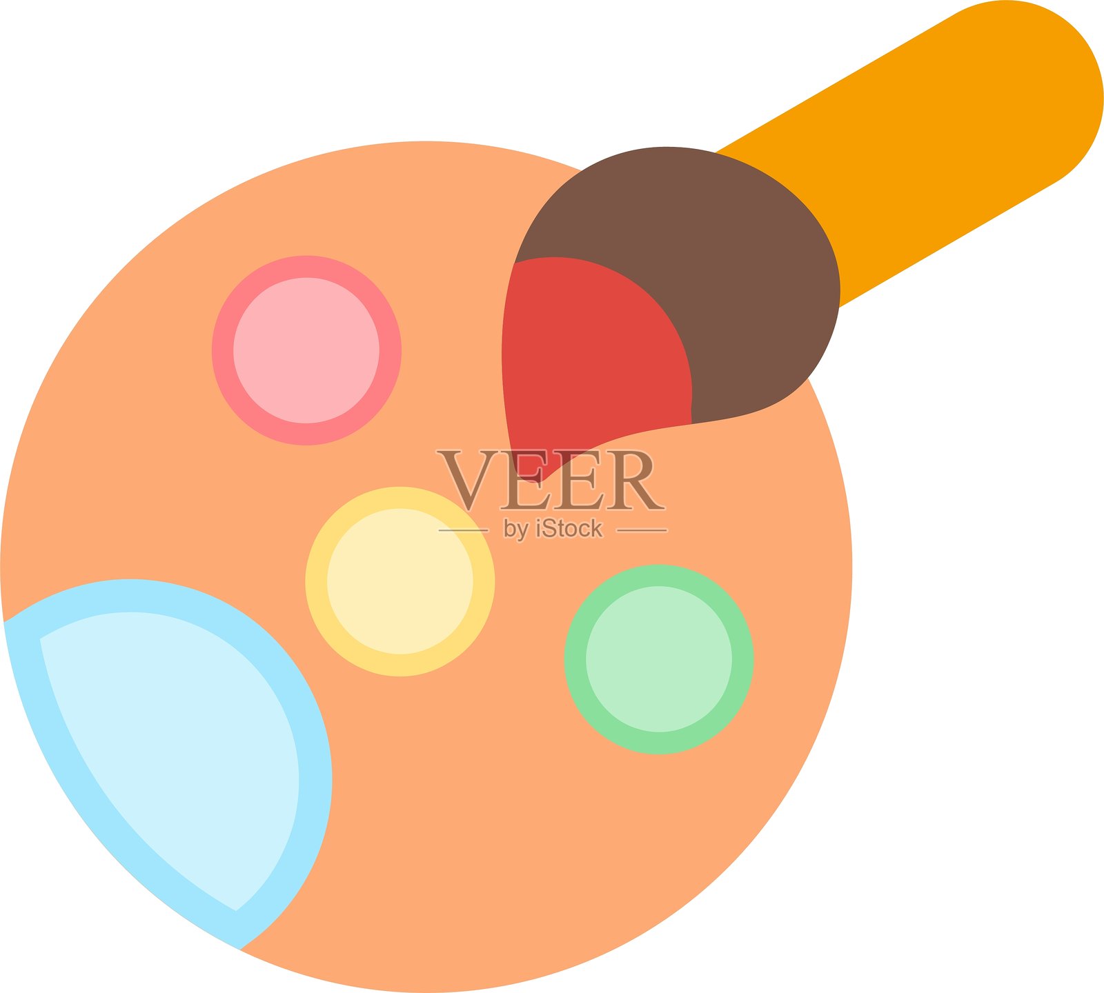 调色板扁平图标设计插画图片素材