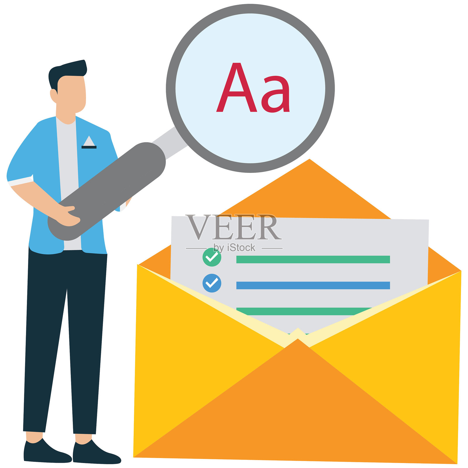 进行可用性测试插画图片素材