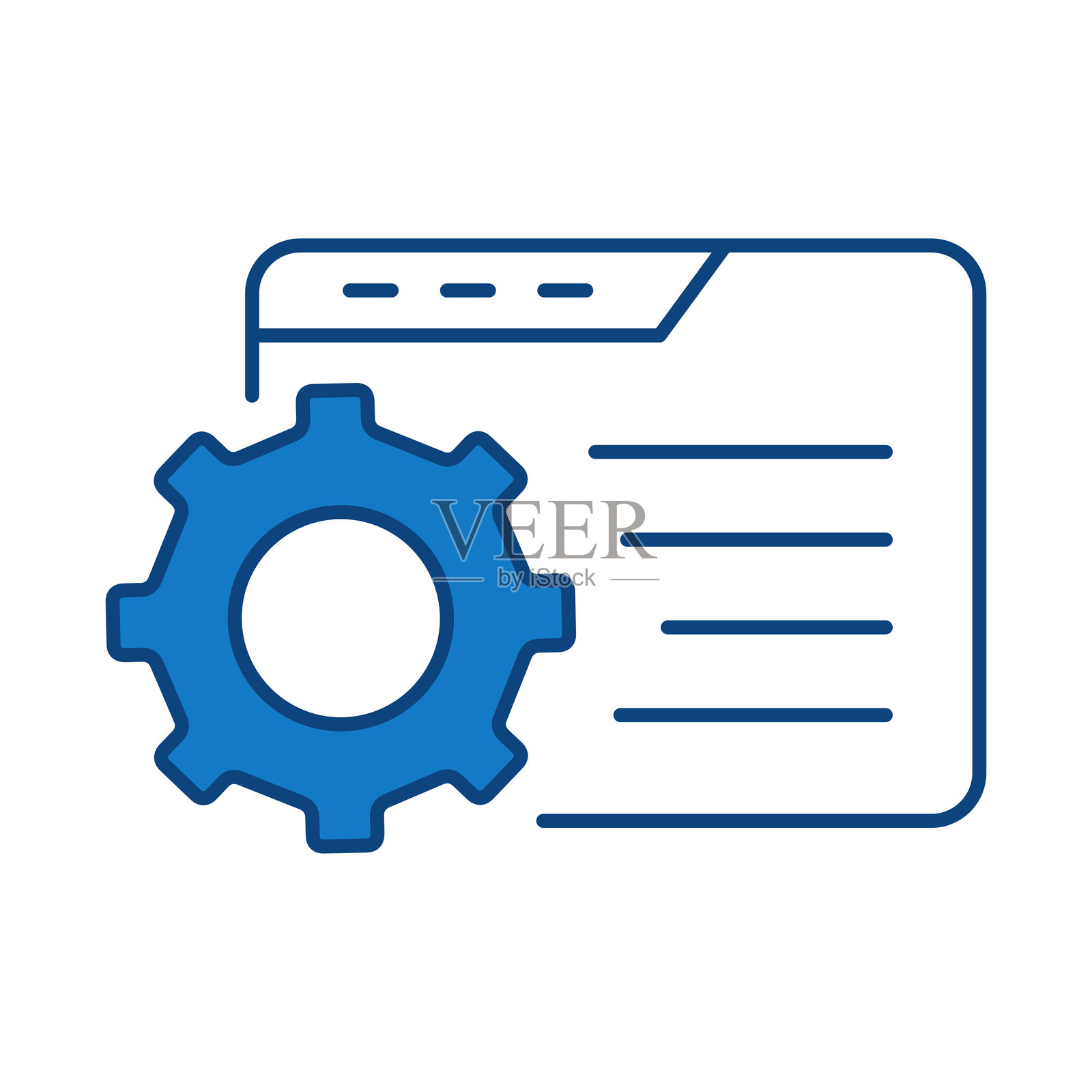 网站优化蓝色图标。数字营销图标，可编辑的线条矢量插图插画图片素材