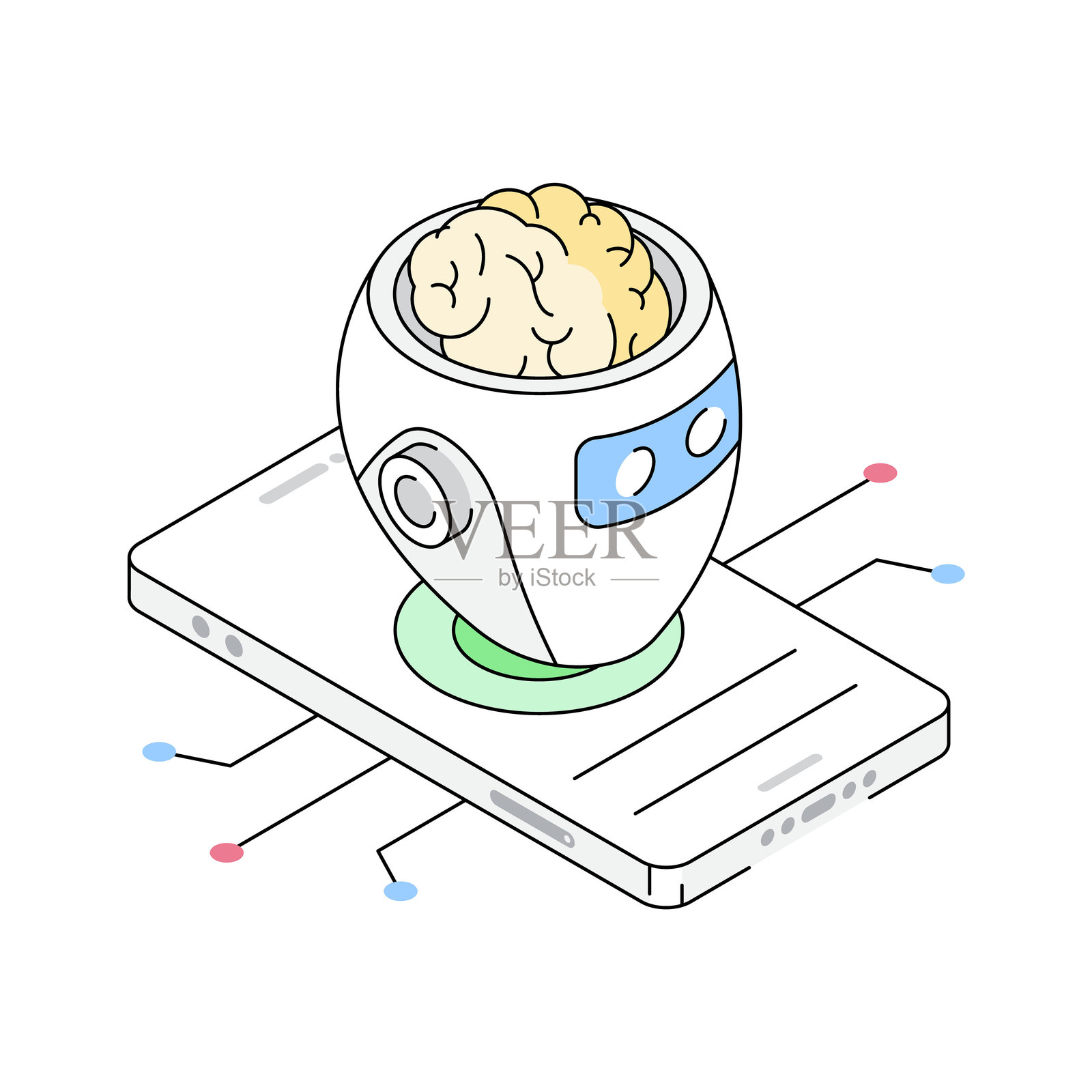 AI助手插画图片素材