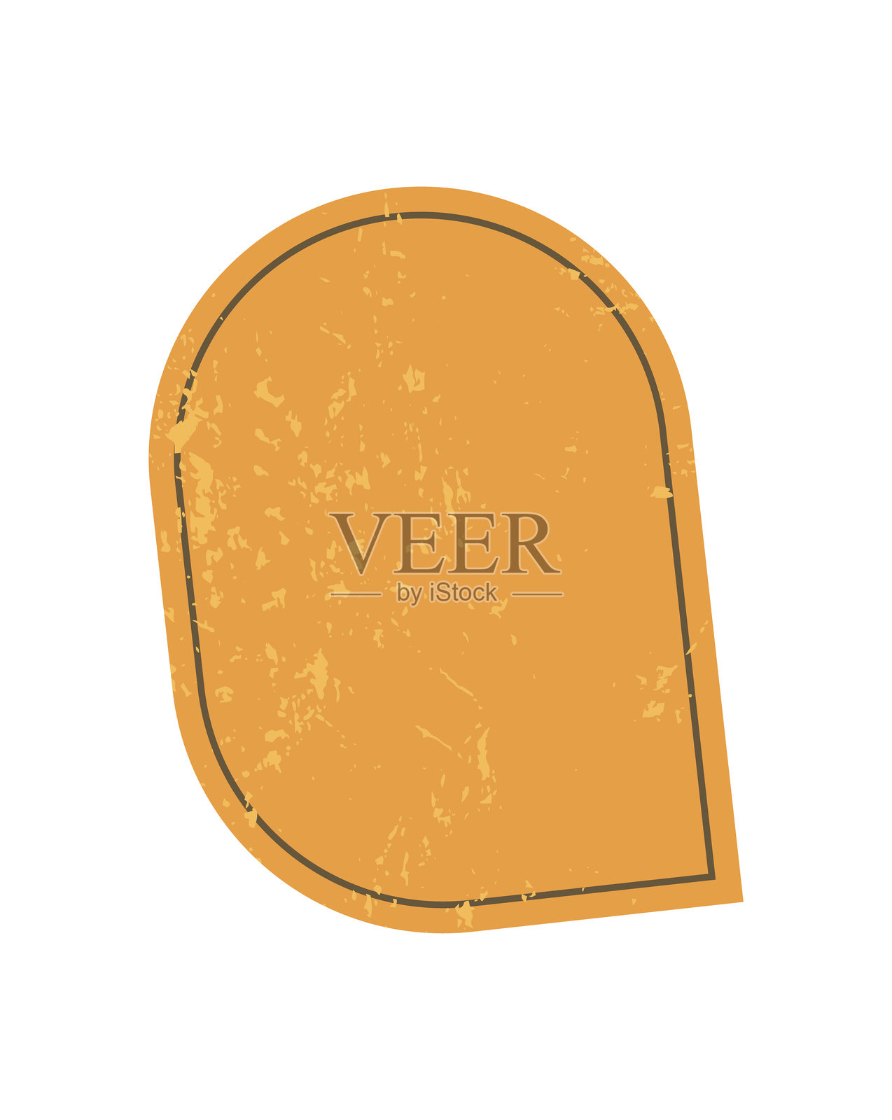 大胆的抽象粗犷形状贴纸插画图片素材