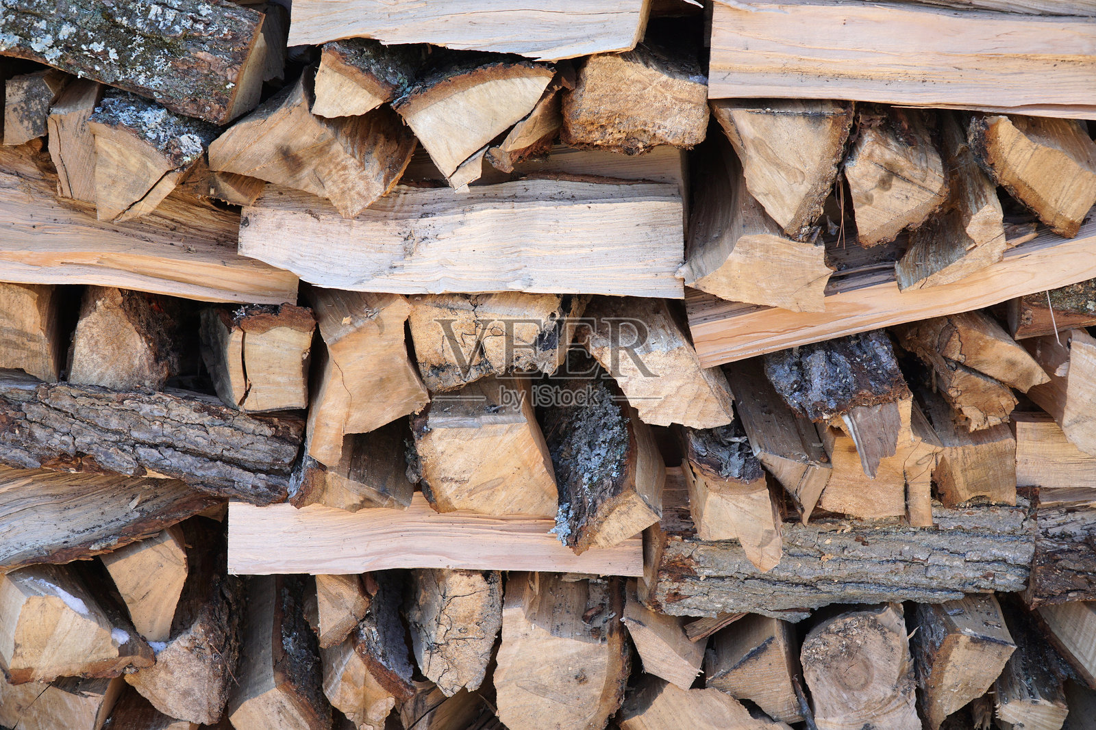 堆放木柴照片摄影图片
