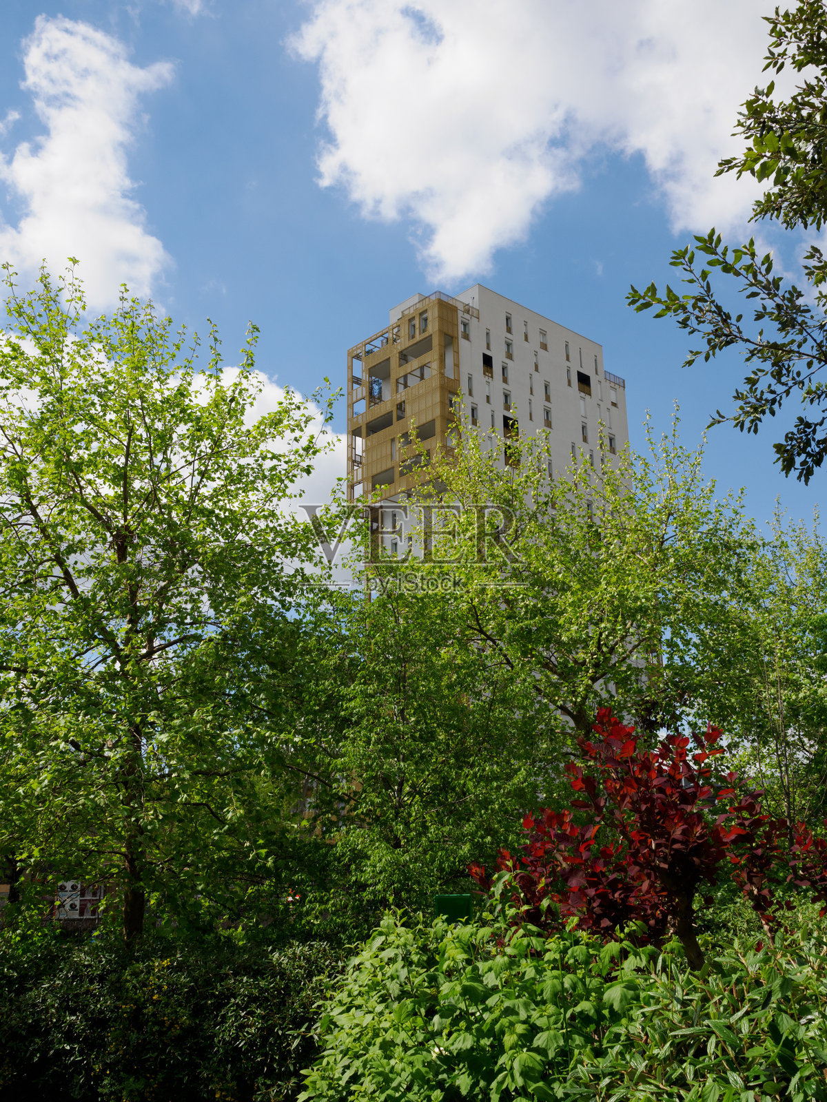 米兰，意大利的现代商业和住宅区照片摄影图片