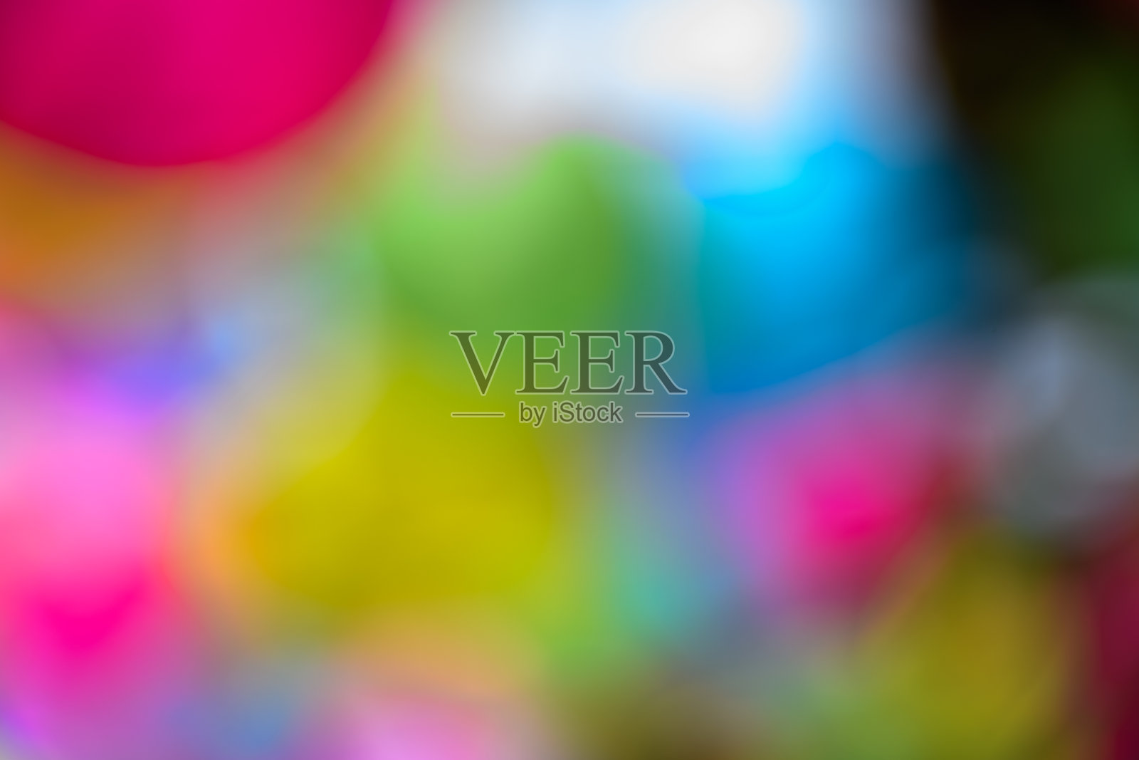 五彩斑斓的散景梦幻照片摄影图片