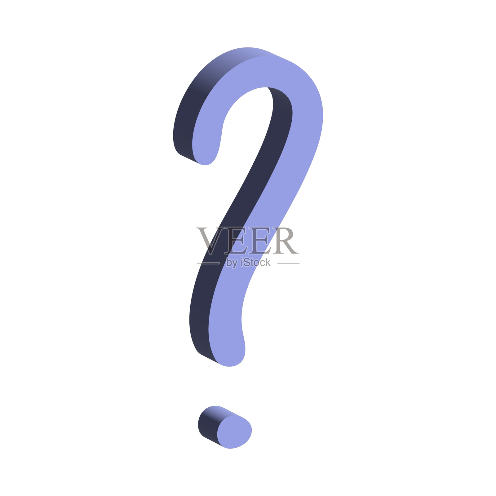 3D问号剪贴画 设计用单一元素照片摄影图片