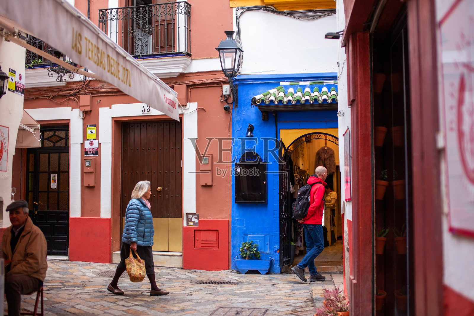 西班牙安达卢西亚塞维利亚的街景照片摄影图片