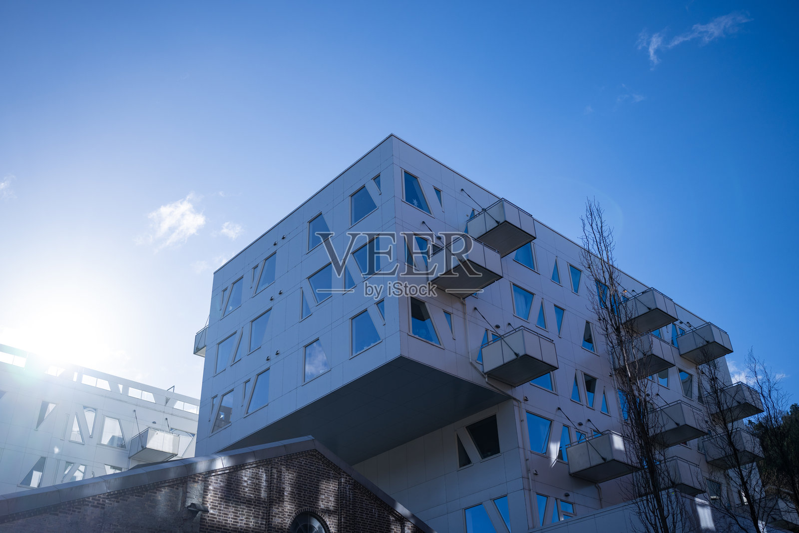 北欧设计建筑：建筑框架照片摄影图片