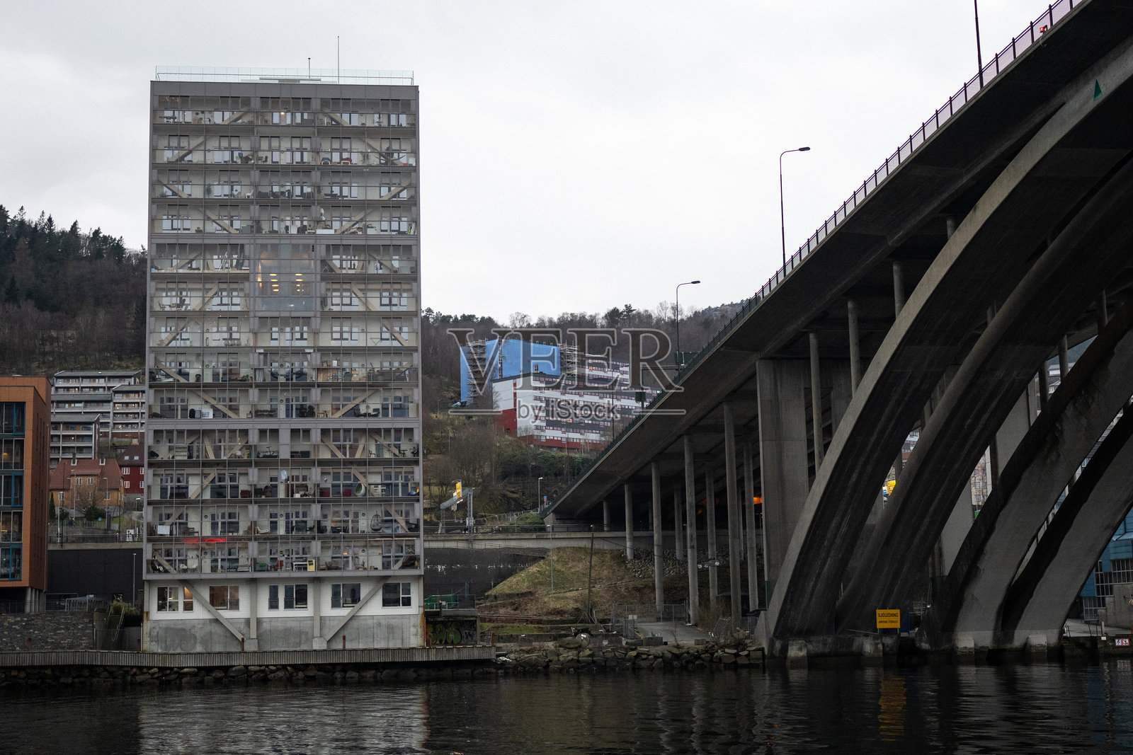 北欧设计建筑：建筑框架照片摄影图片