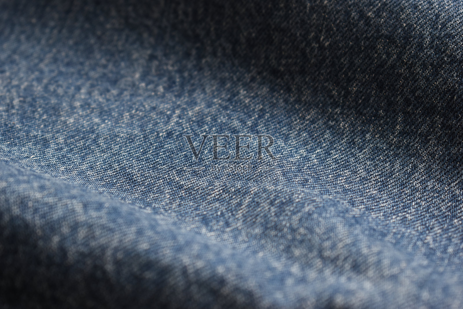 蓝色牛仔布纹理背景，牛仔面料时尚风格照片摄影图片
