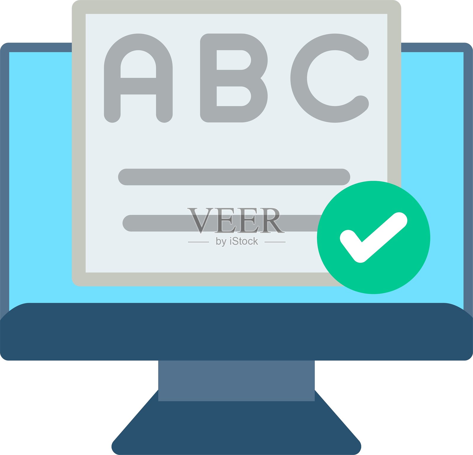 拼写扁平风格图标设计插画图片素材