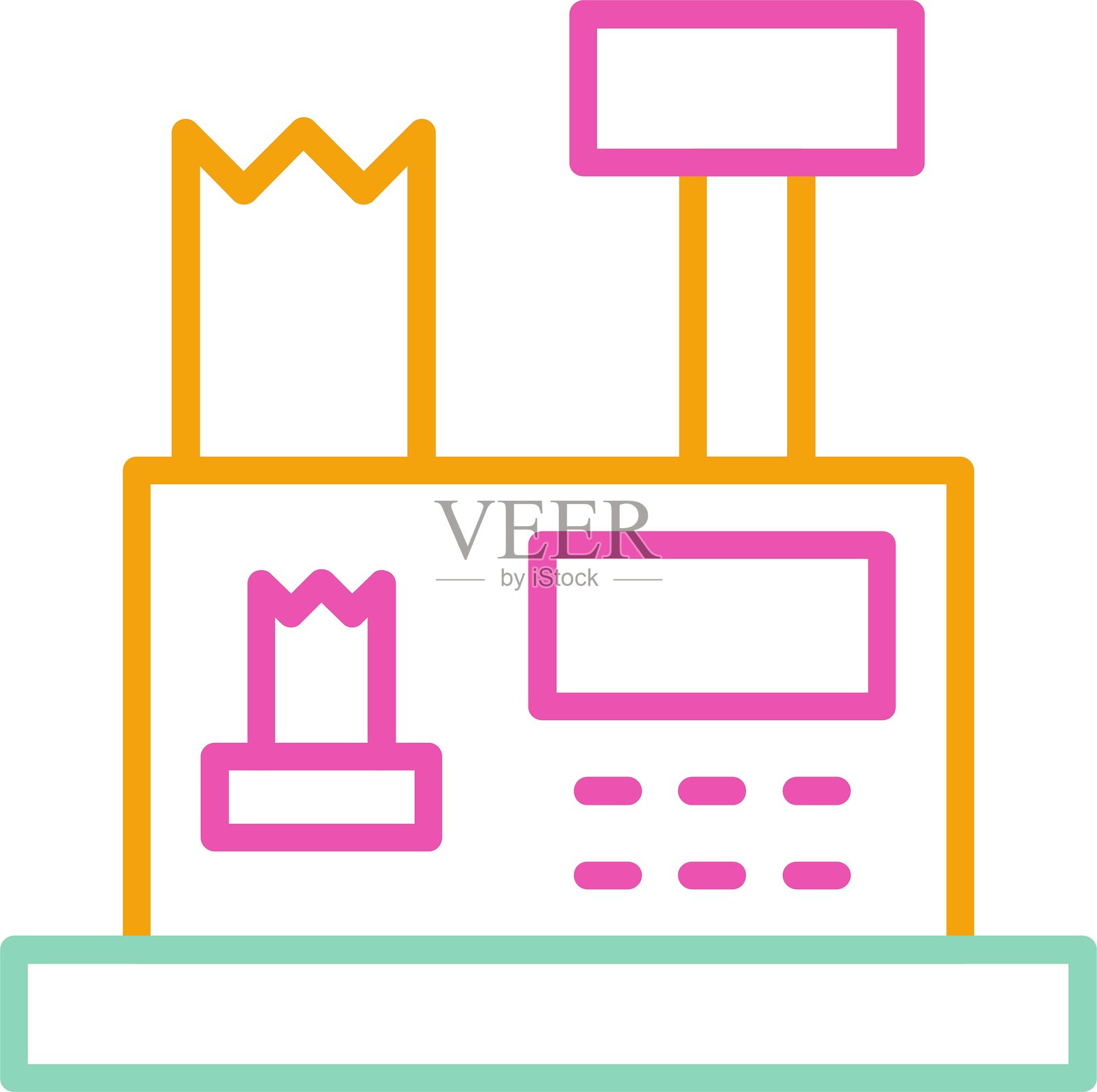 收银机图标插画图片素材