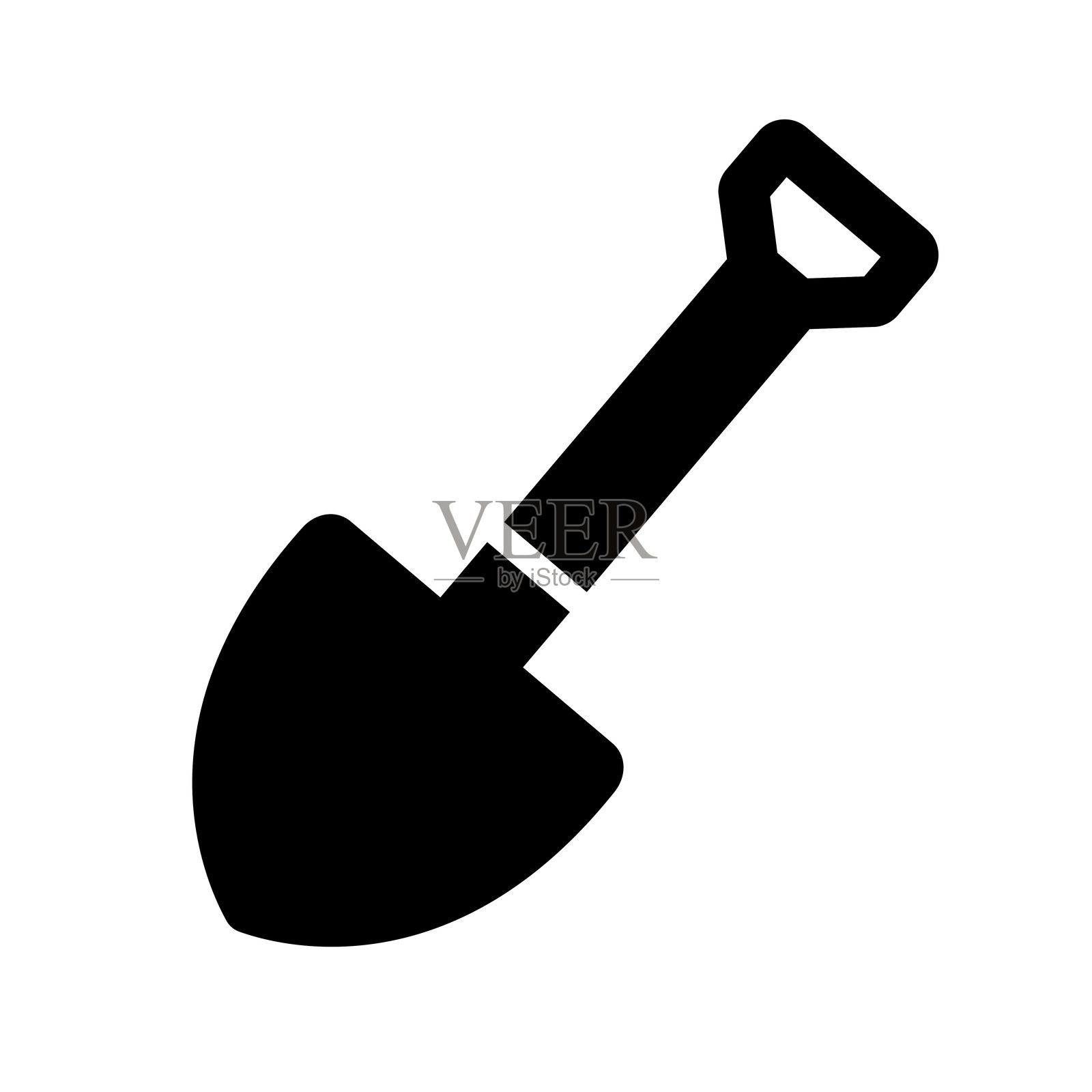 简单的铲子轮廓图标。矢量。插画图片素材