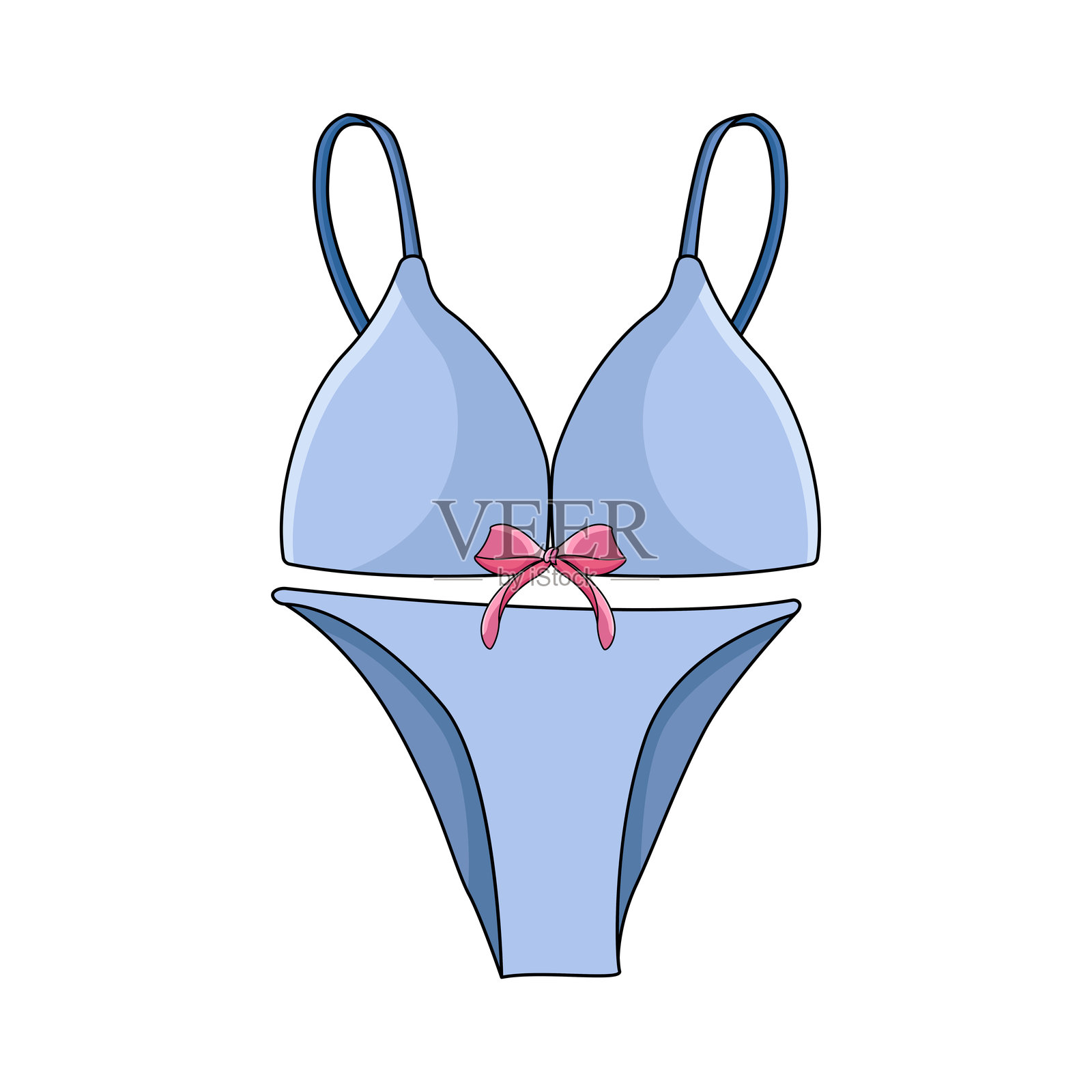 比基尼插画图片素材