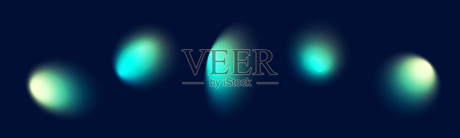 柔和渐变背景，带有抽象模糊效果，蓝绿色过渡，颗粒状水彩纹理，流动的霓虹网格设计。平面矢量插图，独立于白色背景。插画图片素材