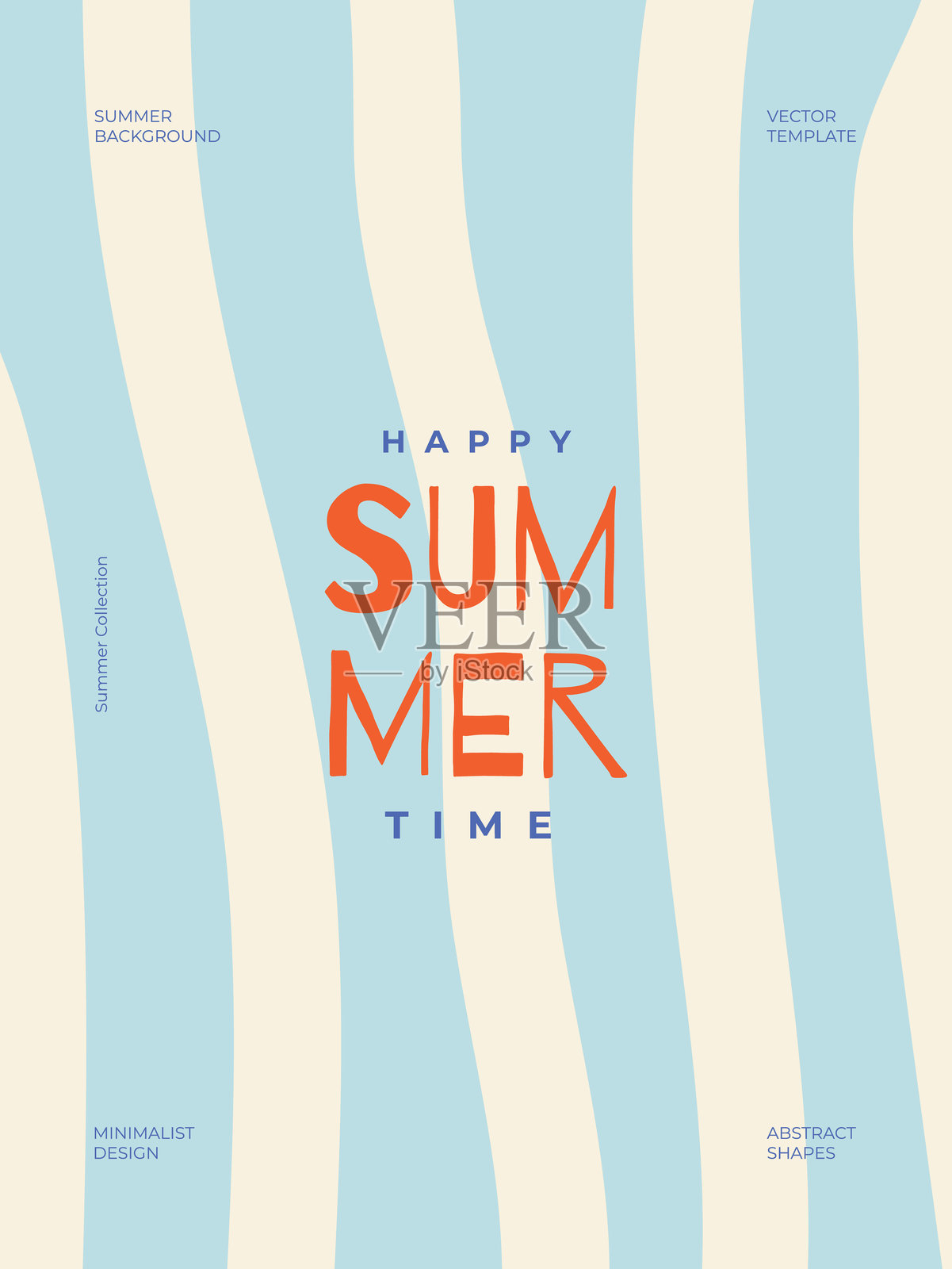 抽象夏季横幅、海报、封面、卡片。用于销售、折扣、品牌推广、社交媒体广告、促销、节日庆祝的矢量设计模板。插画图片素材