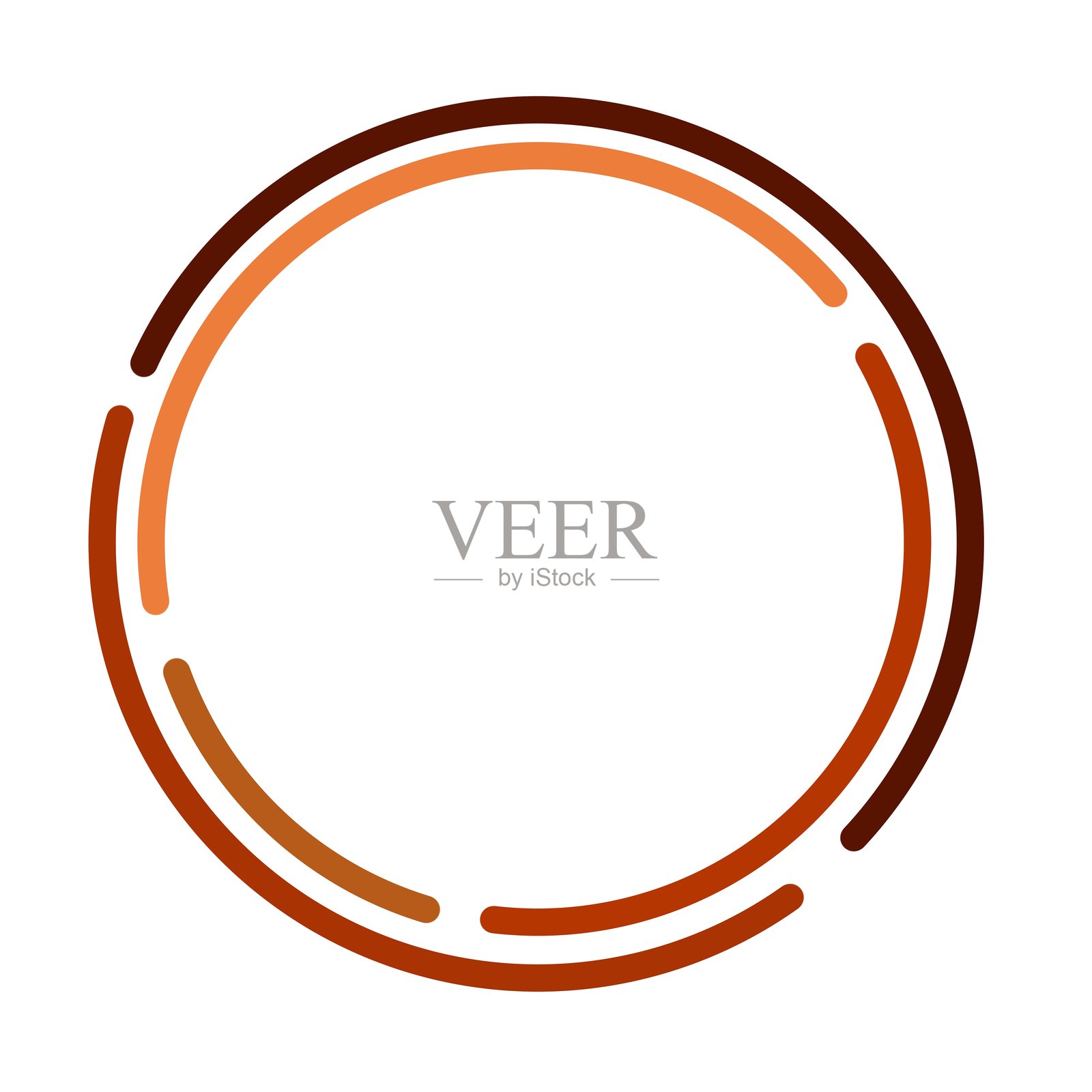 半色调圆形框架集。圆形纹理孤立在白色背景上。斑点喷溅纹理。抽象设计元素插画图片素材