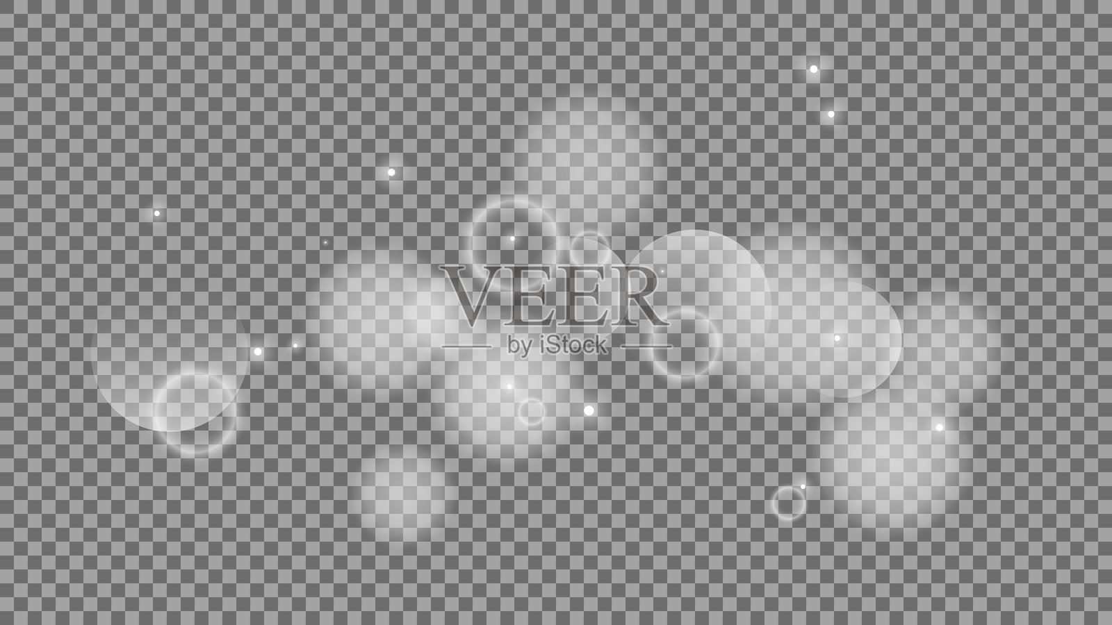 透明背景上的散景圆圈插画图片素材