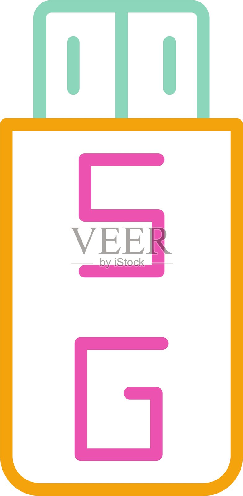 USB闪存驱动器图标插画图片素材