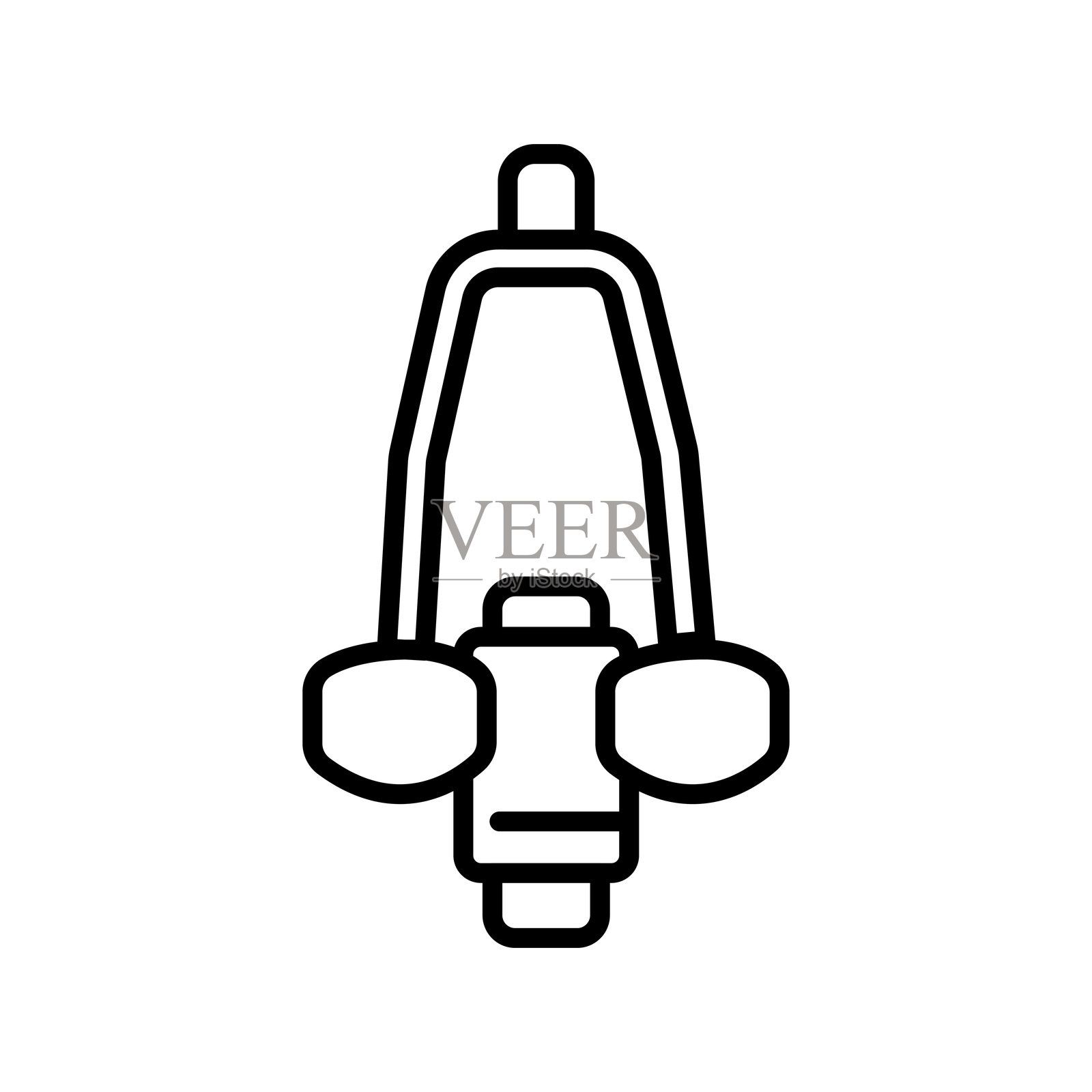 黑色线条图标的腹肌轮，适用于数字和印刷项目。插画图片素材