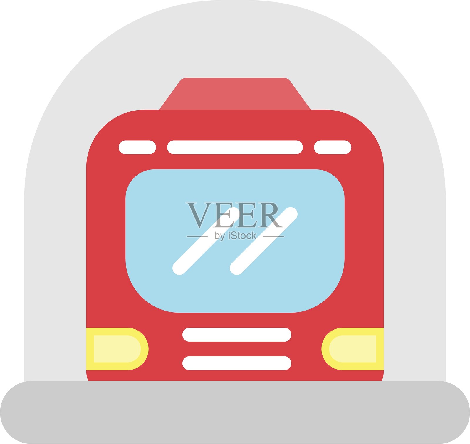 地铁扁平图标设计插画图片素材