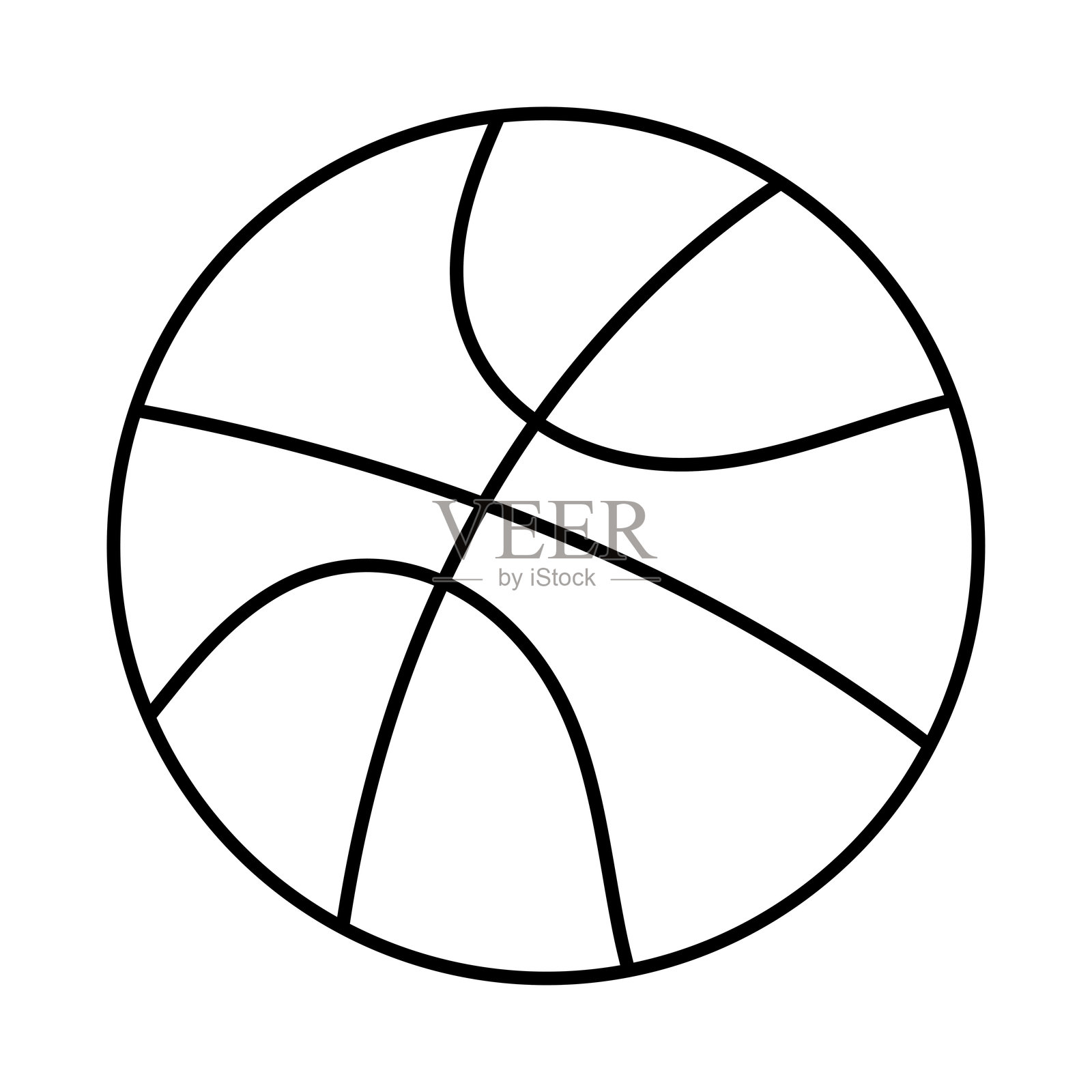 篮球线条图标。健身、健康、健康生活方式、福祉、锻炼、运动、锻炼插画图片素材
