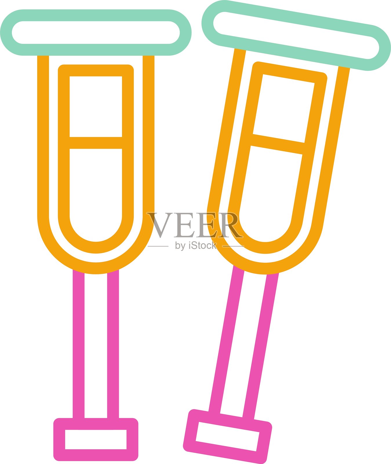 拐杖图标插画图片素材