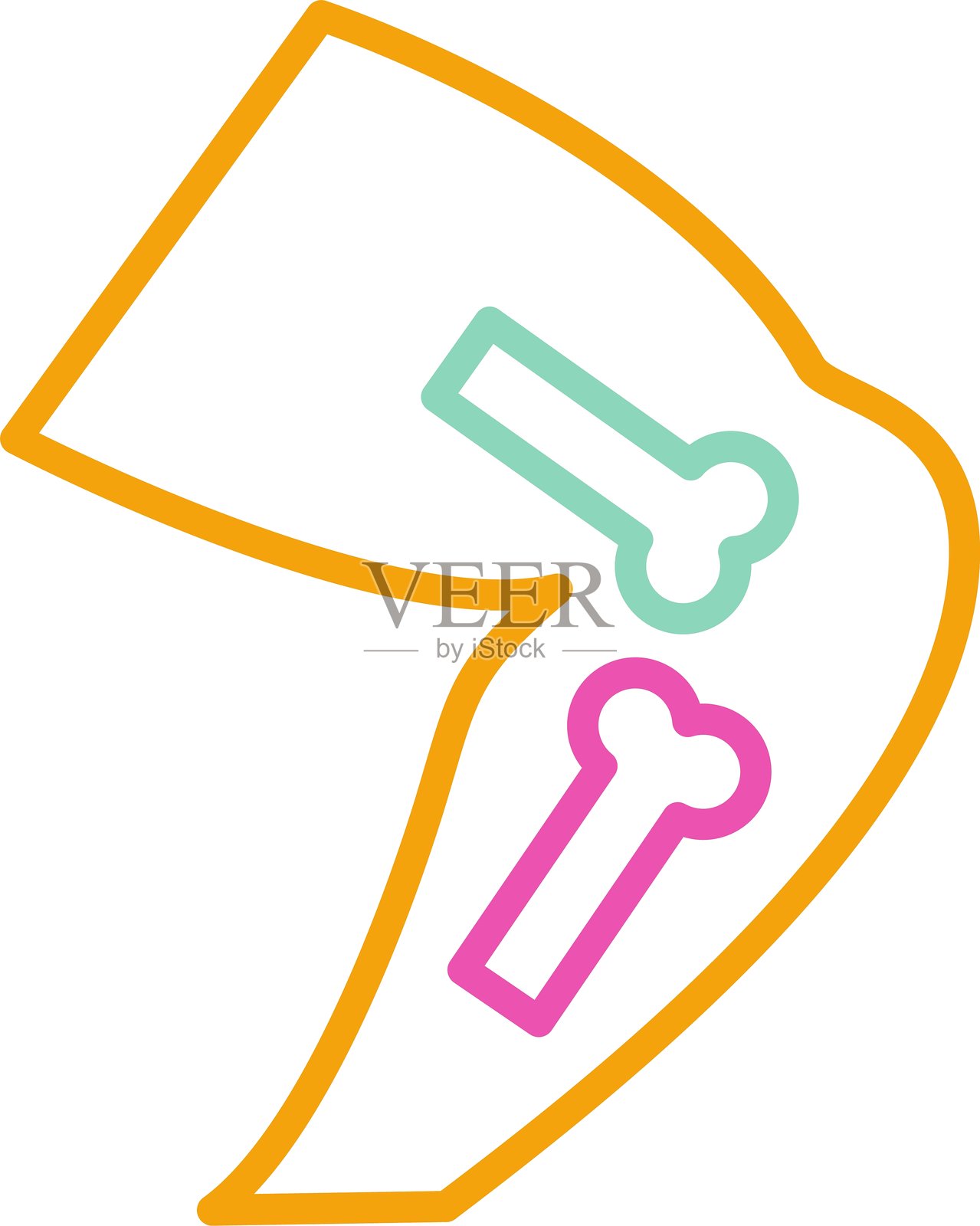 膝盖图标插画图片素材