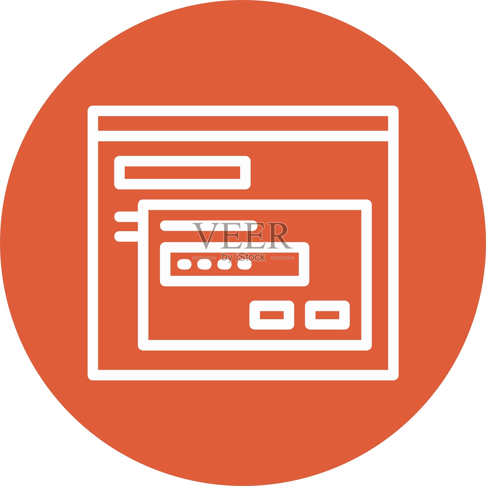 图钉线圈风格图标设计插画图片素材