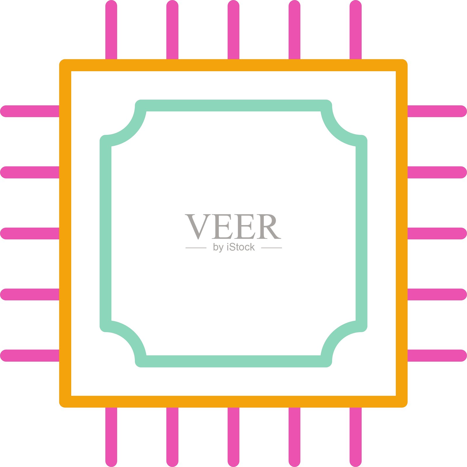 CPU图标插画图片素材