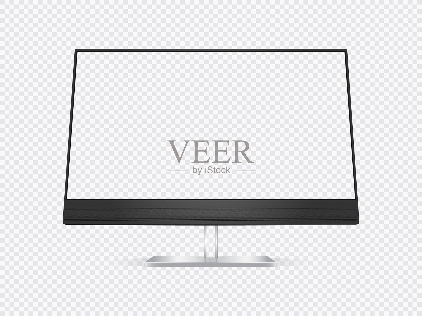 逼真的电视机，背景透明插画图片素材