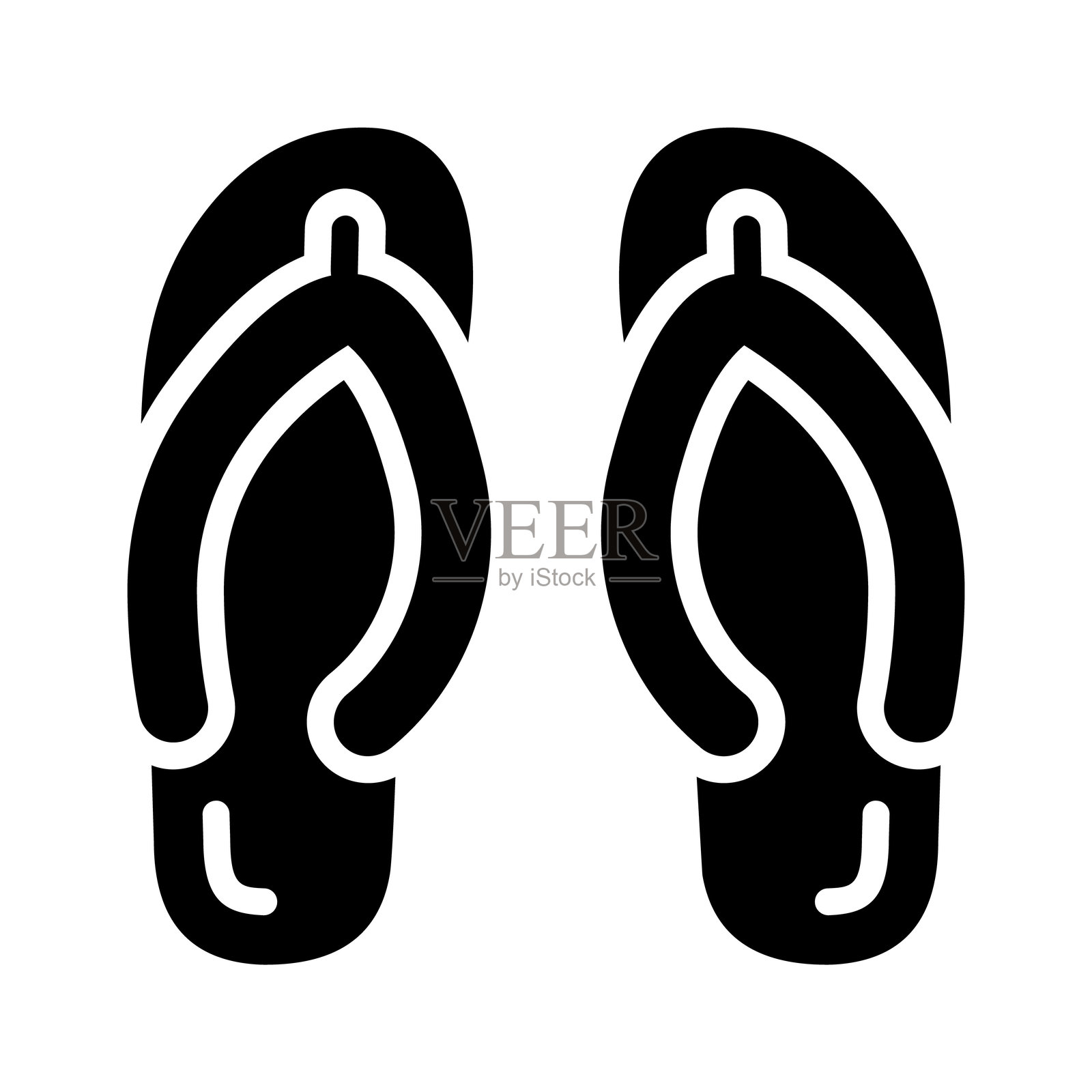 人字拖插画图片素材